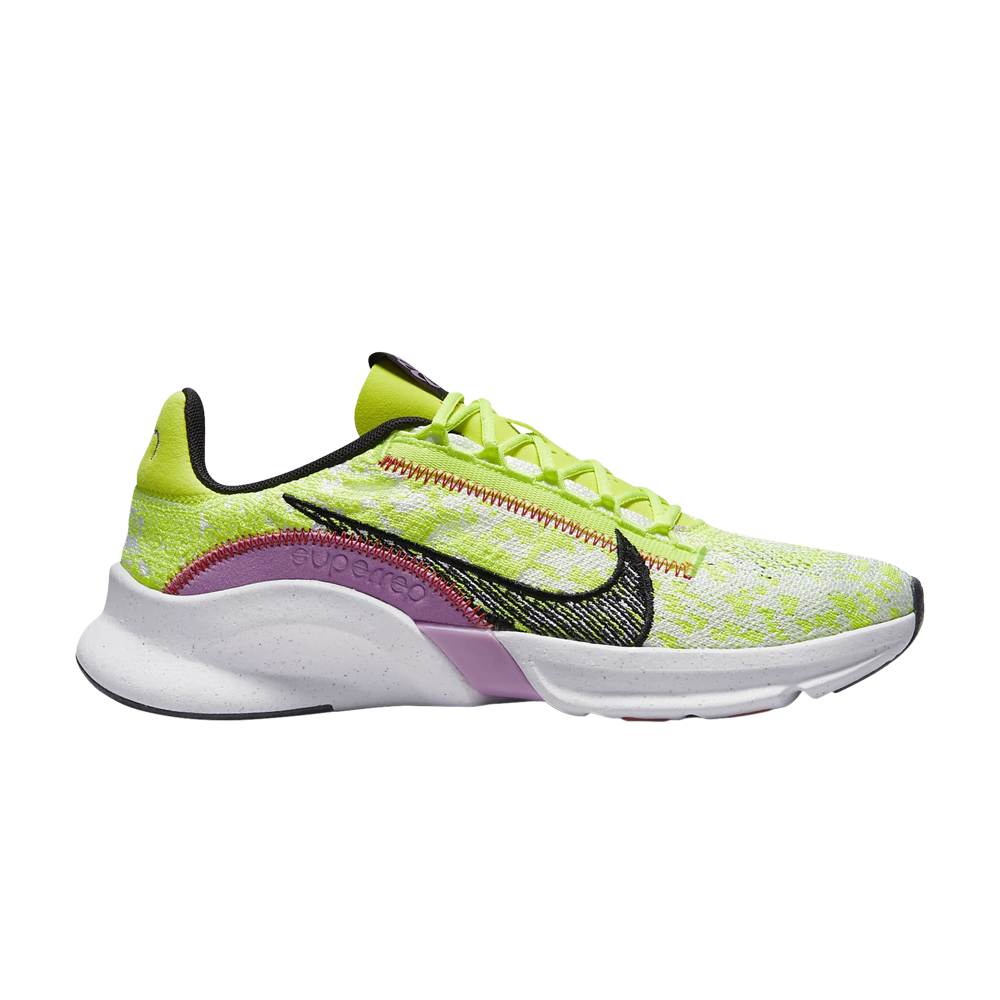 Pre-owned Nike Wmns Superrep Go 3 Flyknit Next Nature 'volt Rush Fuchsia' In Green