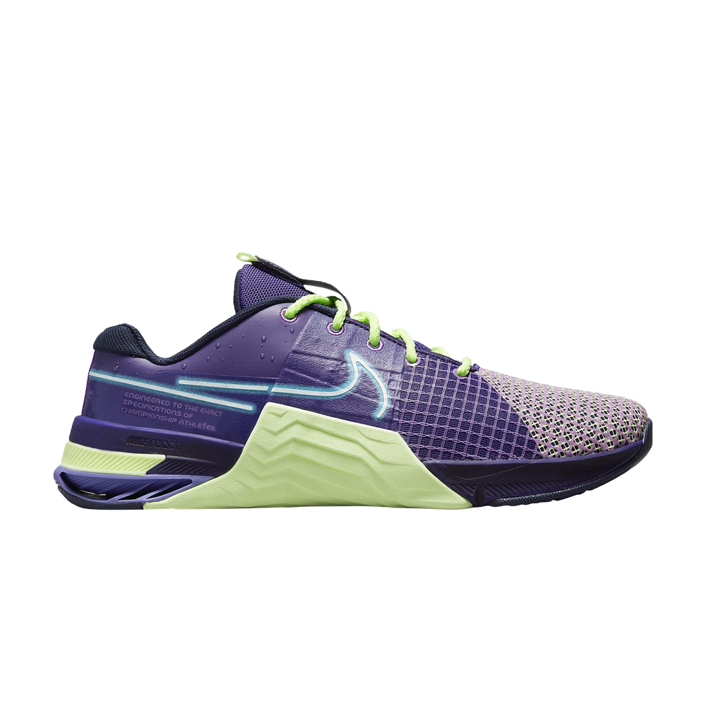 Pre-owned Nike Metcon 8 Amp 'deep Purple Barely Volt'