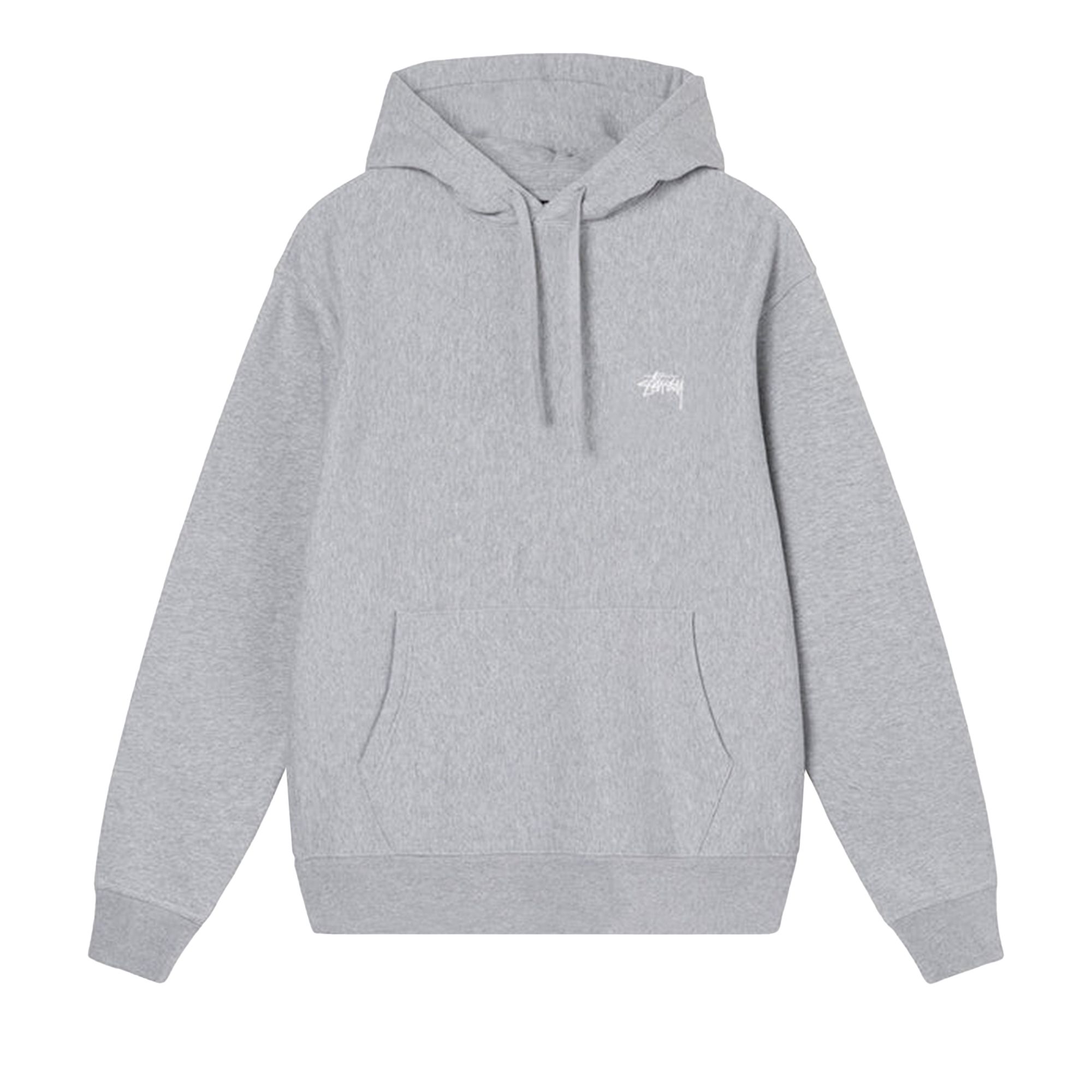 Stussy Overdyed Stock Logo Hoodie 'Grey Heather' | Men's Size L