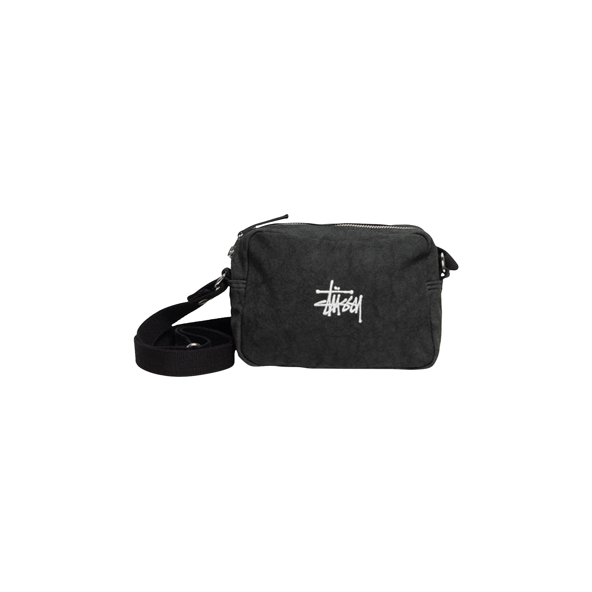 Pre-owned Stussy Canvas Side Pouch 'washed Black'