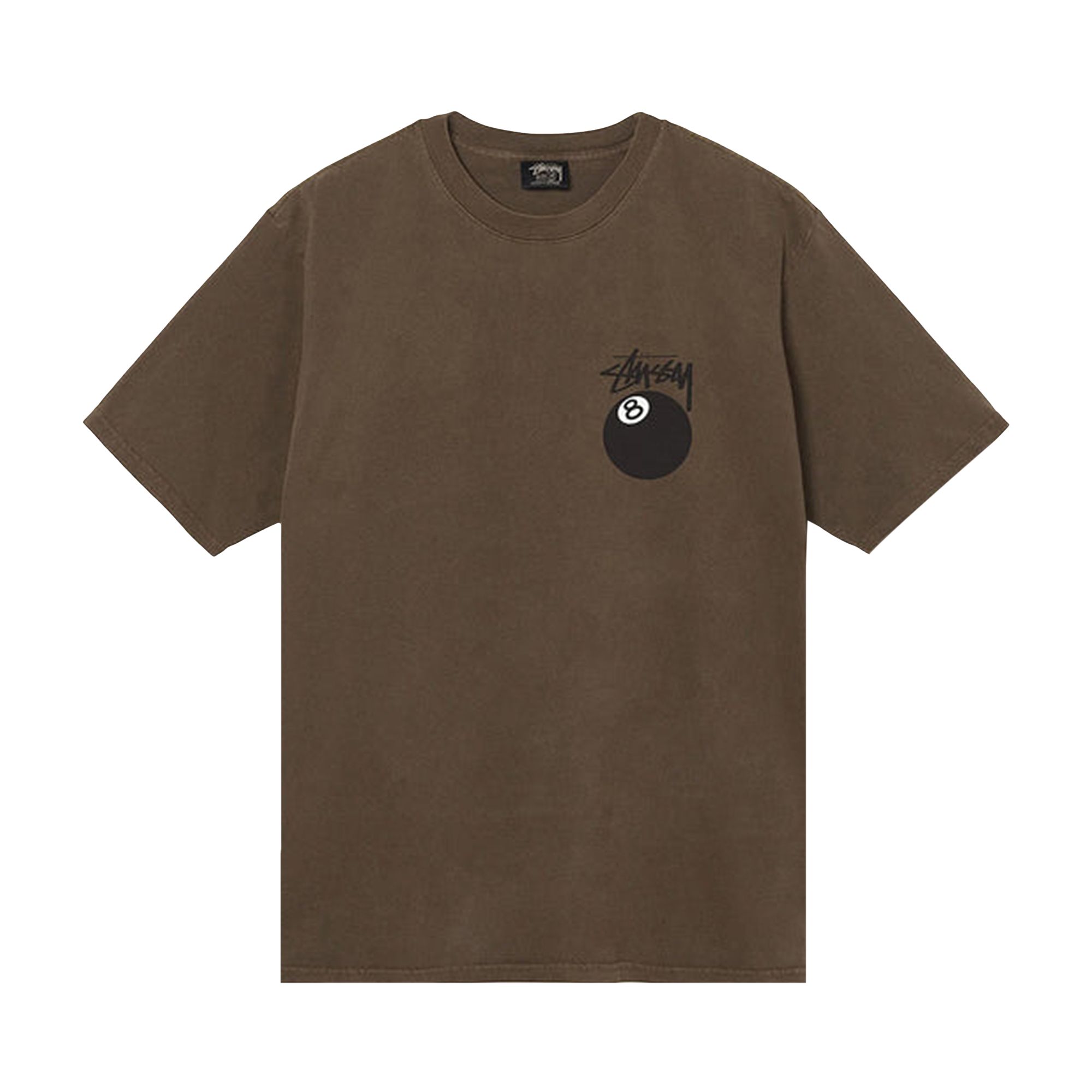 Pre-owned Stussy 8 Ball Pigment Dyed Tee 'coffee' | Brown | Men's Size M