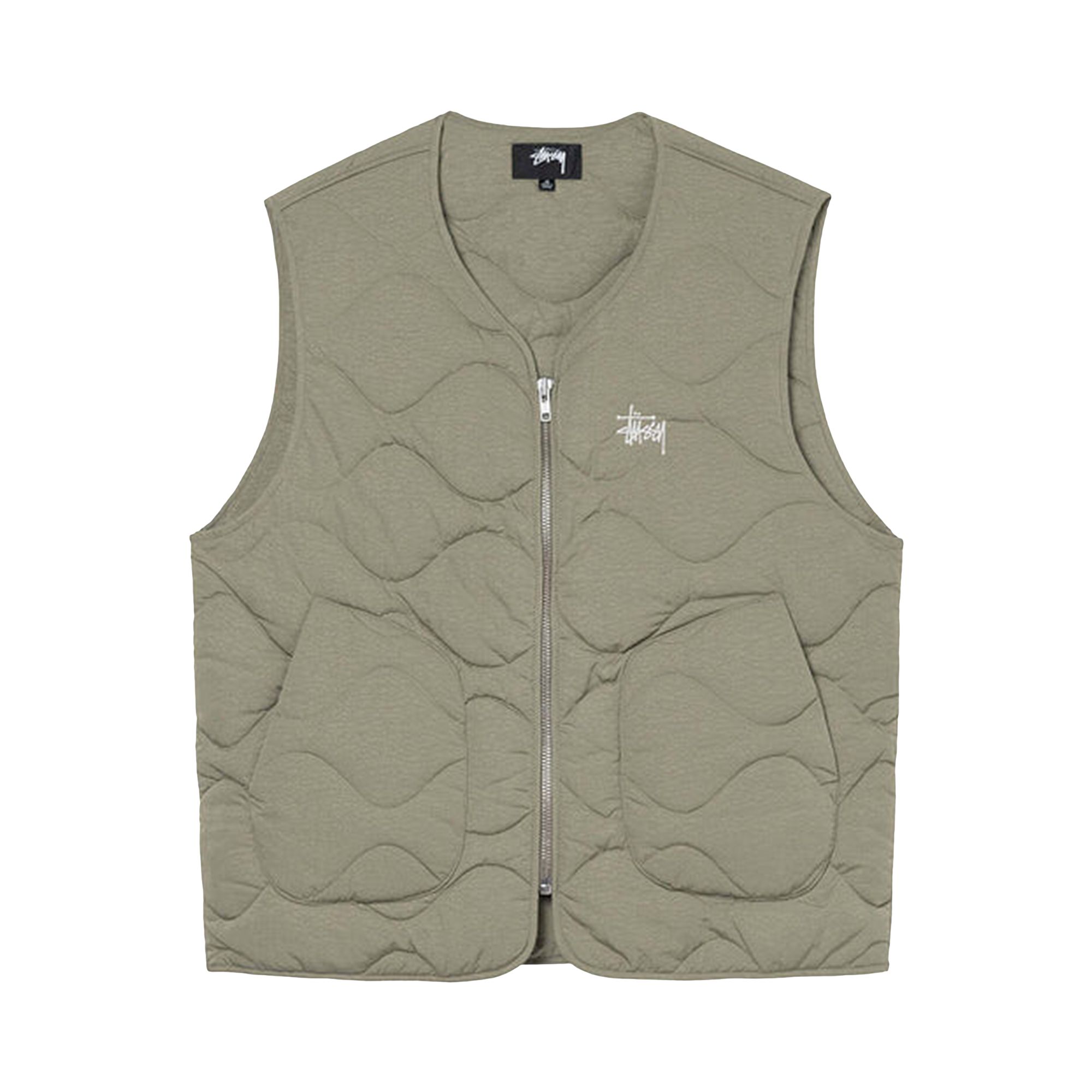 Pre-owned Stussy Recycled Nylon Liner Vest 'cayote' | Tan | Men's Size L