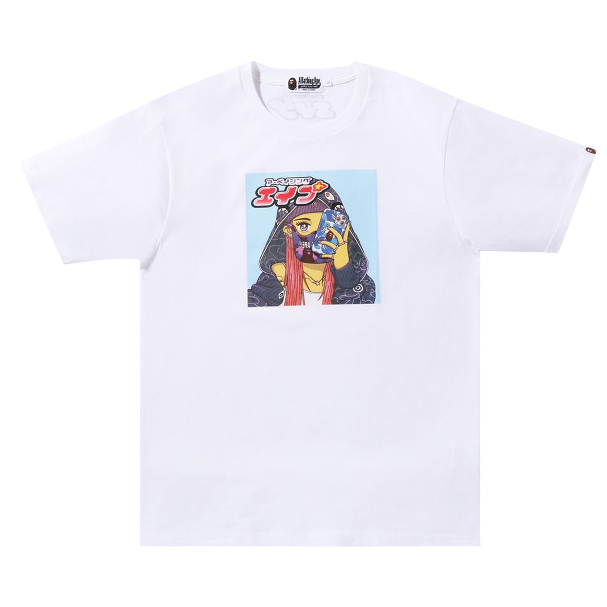 Pre-owned Bape Girl Tee 'white' | Men's Size L