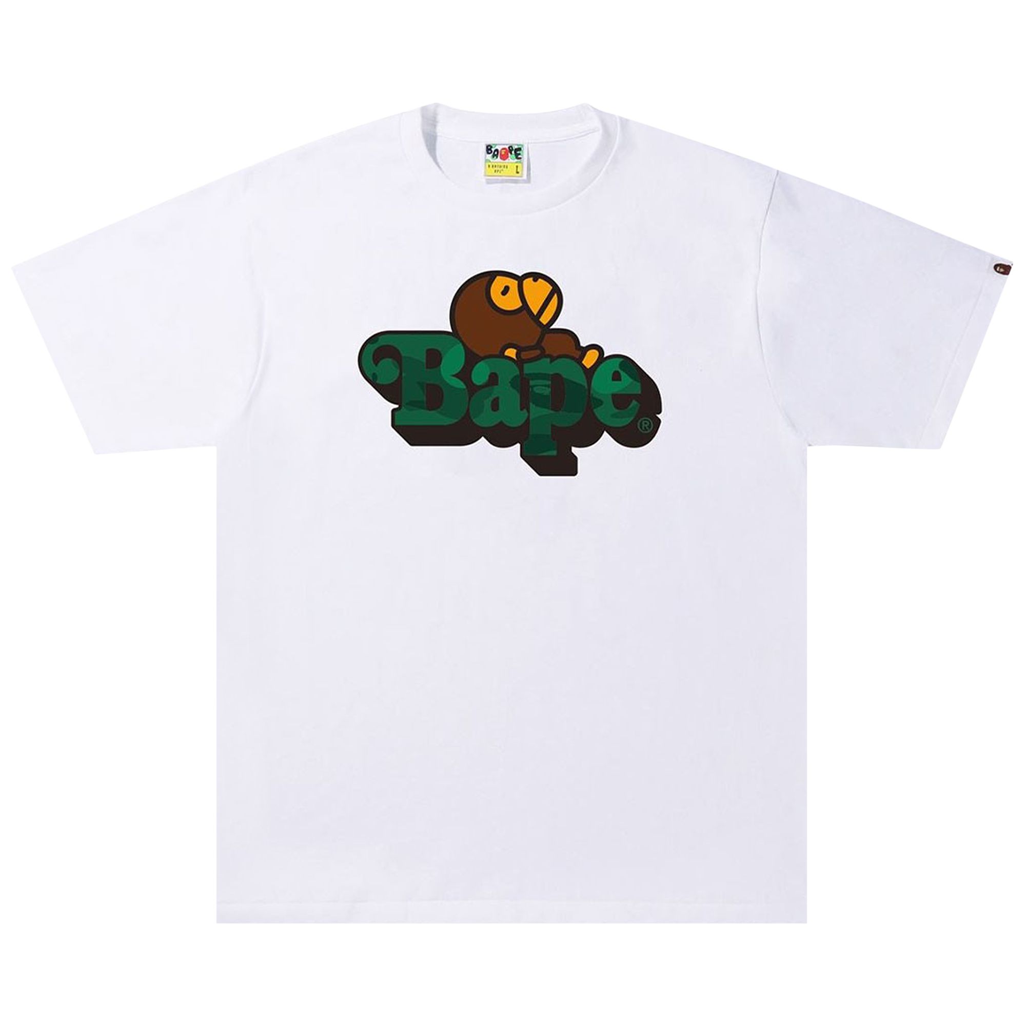 Pre-owned Bape Color Camo C Milo On Tee 'white/green'