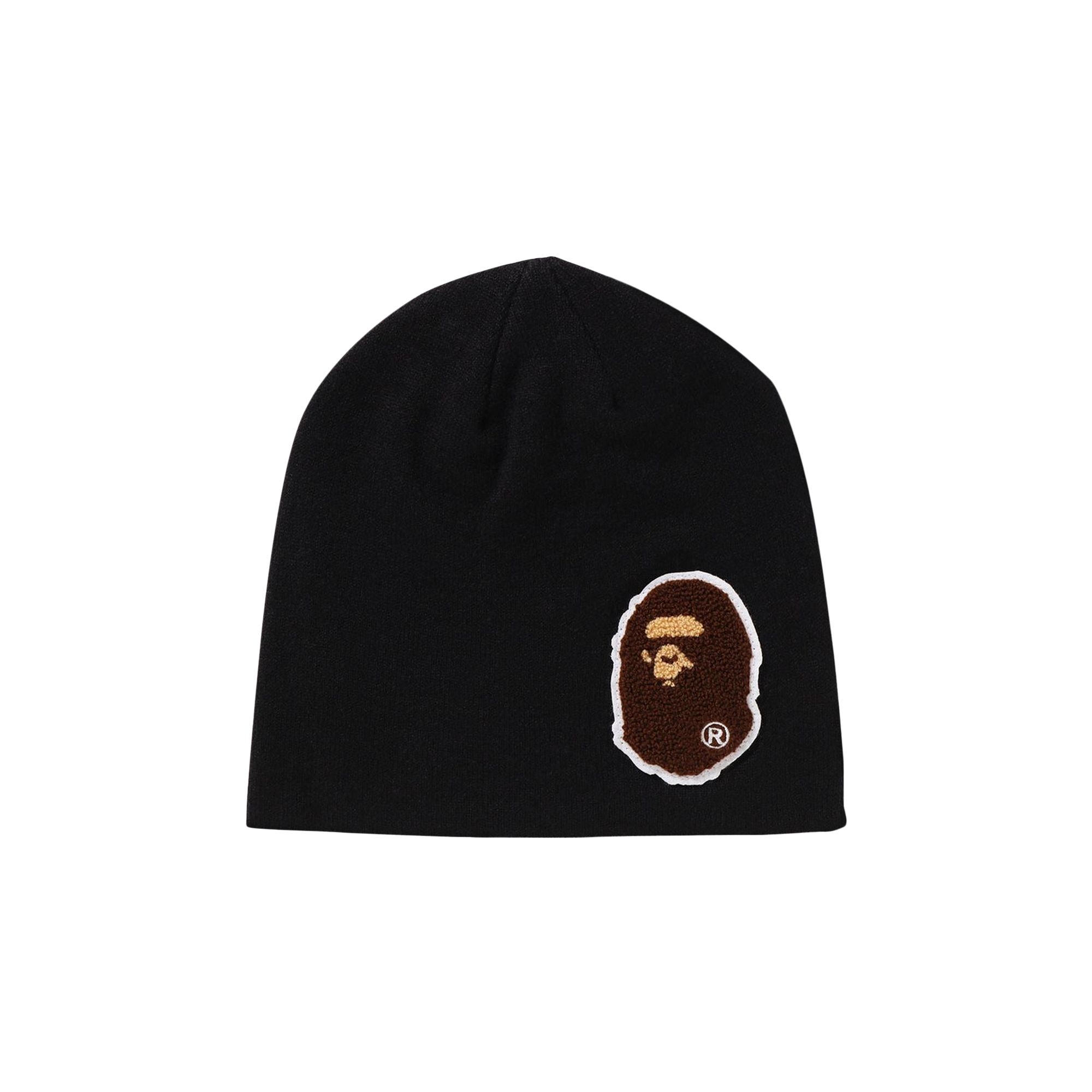 Pre-owned Bape Big Ape Head Knit Cap 'navy' In Blue