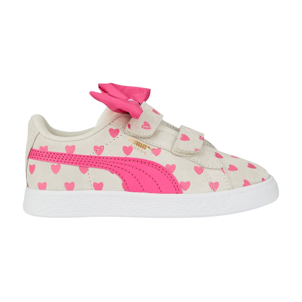 Pre-owned Puma Suede Classic Re-bow Little Kid 'hearts - Pristine' | Cream | Kid's Size 3