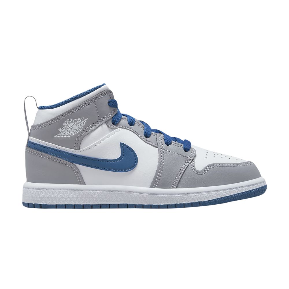 Air Jordan 1 Mid PS 'Cement True Blue' | Grey | Kid's Size 11