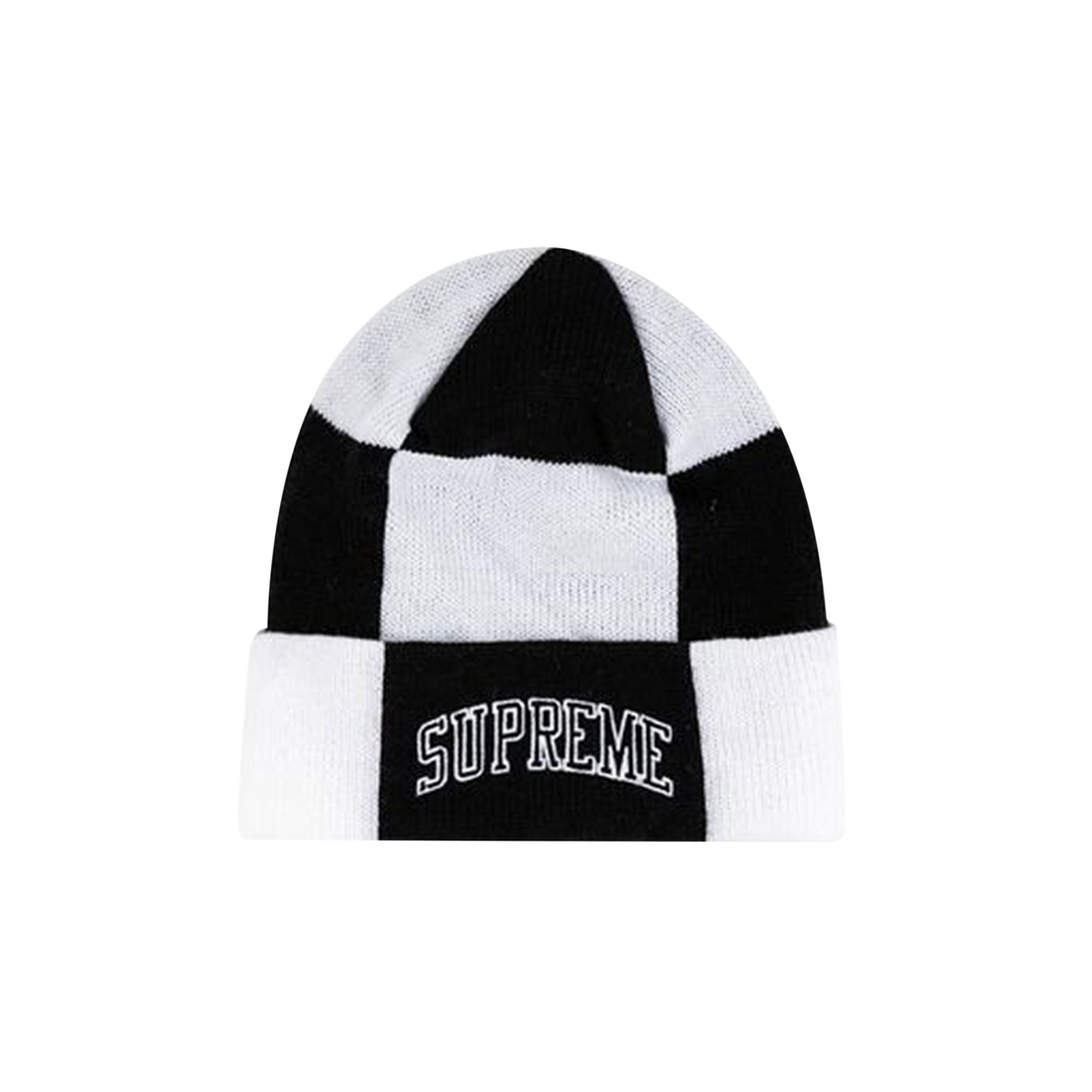 Supreme Checkerboard Beanie 'White' | Men's Size M/L