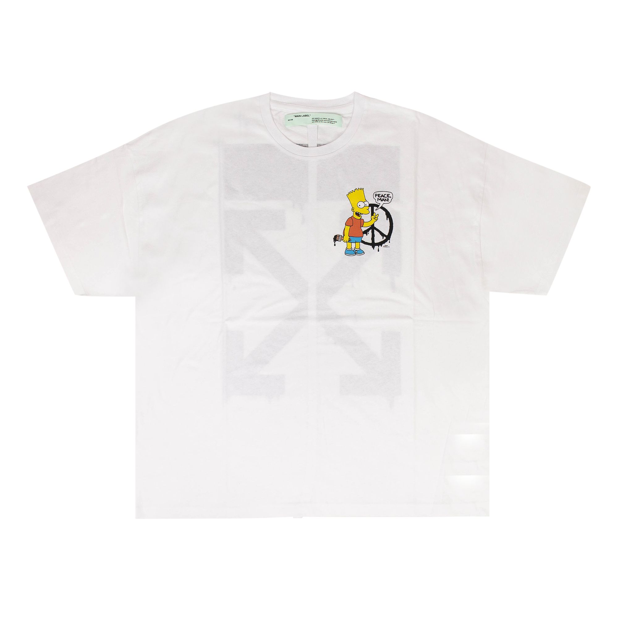 Off-White Bart Peace Oversized T-Shirt 'White' | Men's Size 2XS