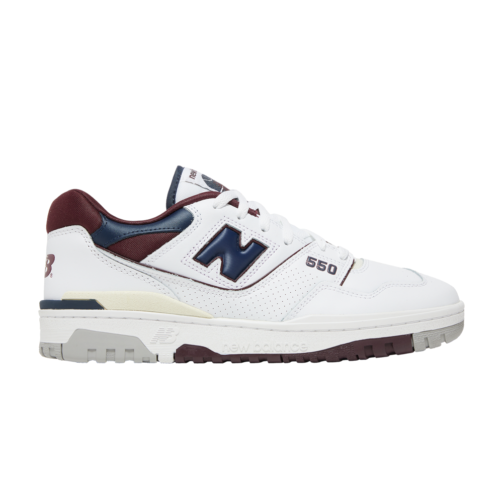 Pre-owned New Balance 550 'burgundy Natural Indigo' In White