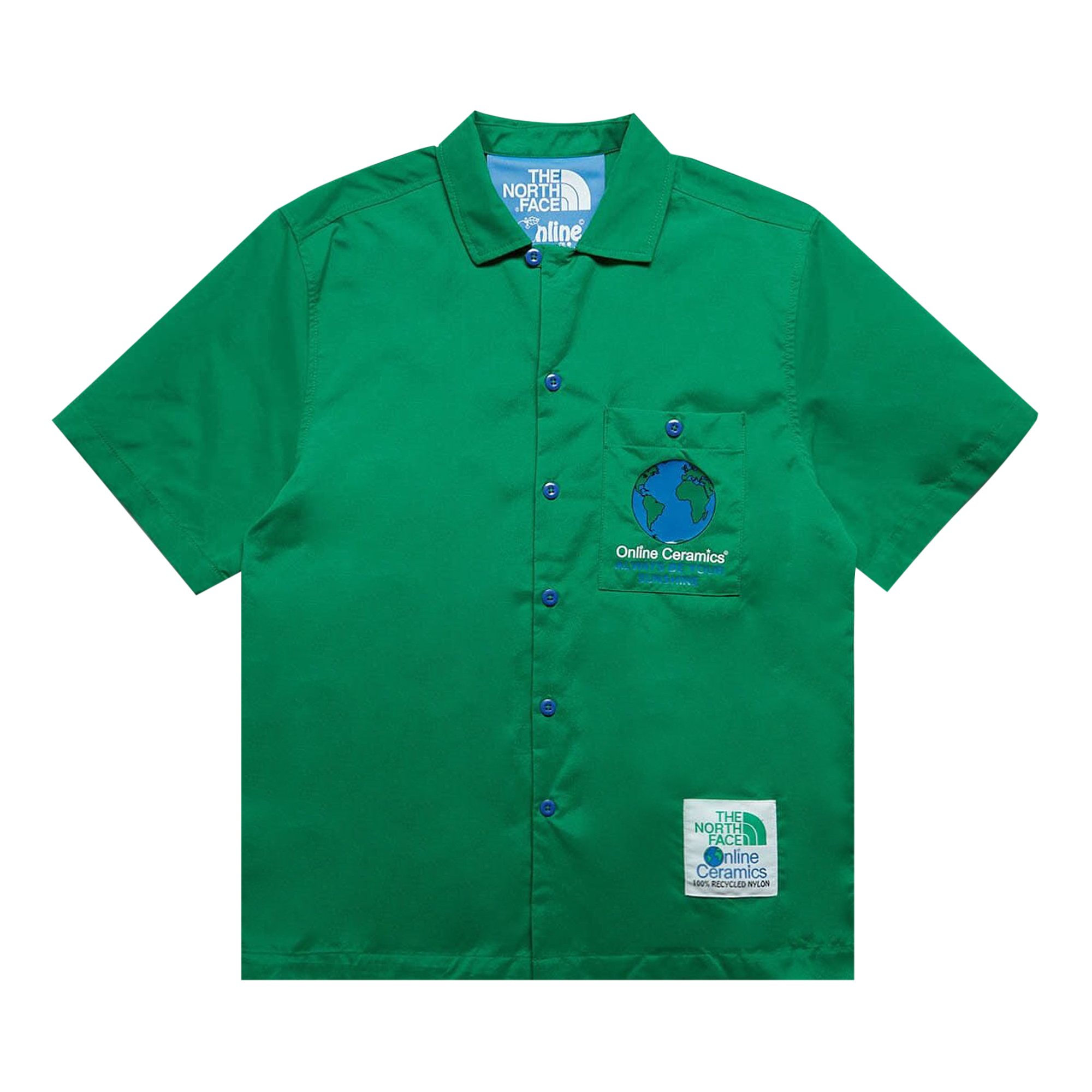 Pre-owned The North Face X Online Ceramics Short-sleeve Shirt 'arden Green'