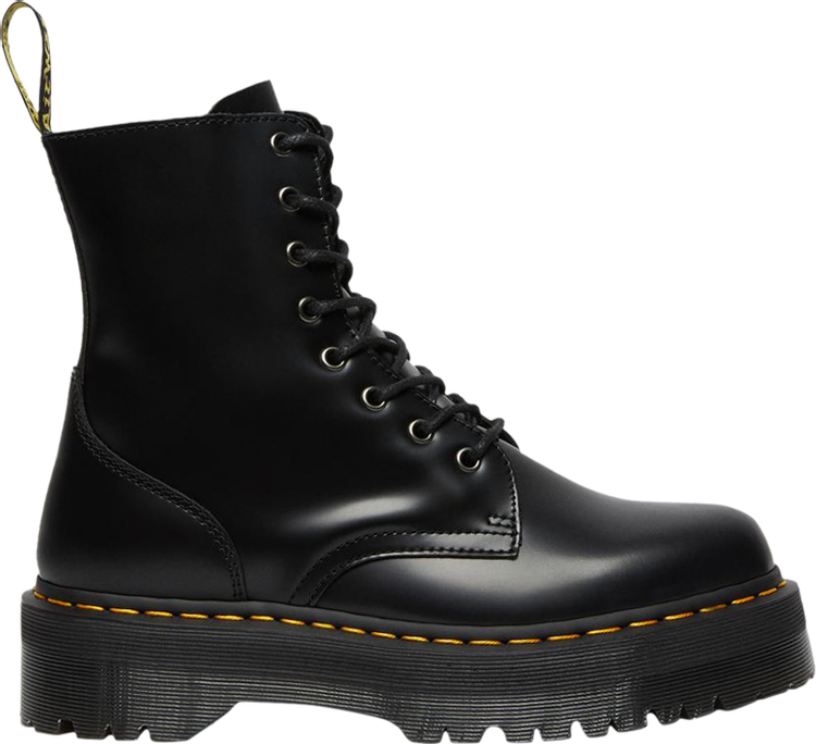 Jadon Smooth Leather Platform Boot 'Black'