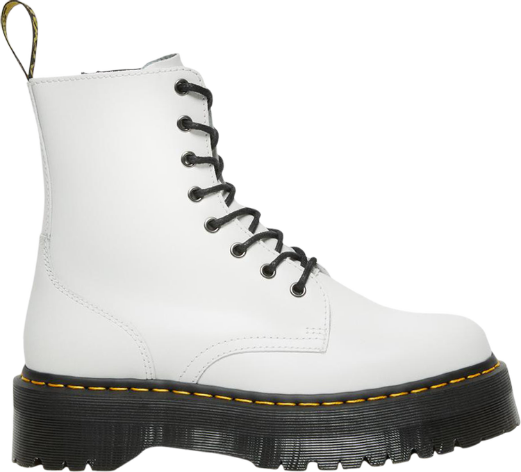 Jadon Smooth Leather Platform Boot 'White'