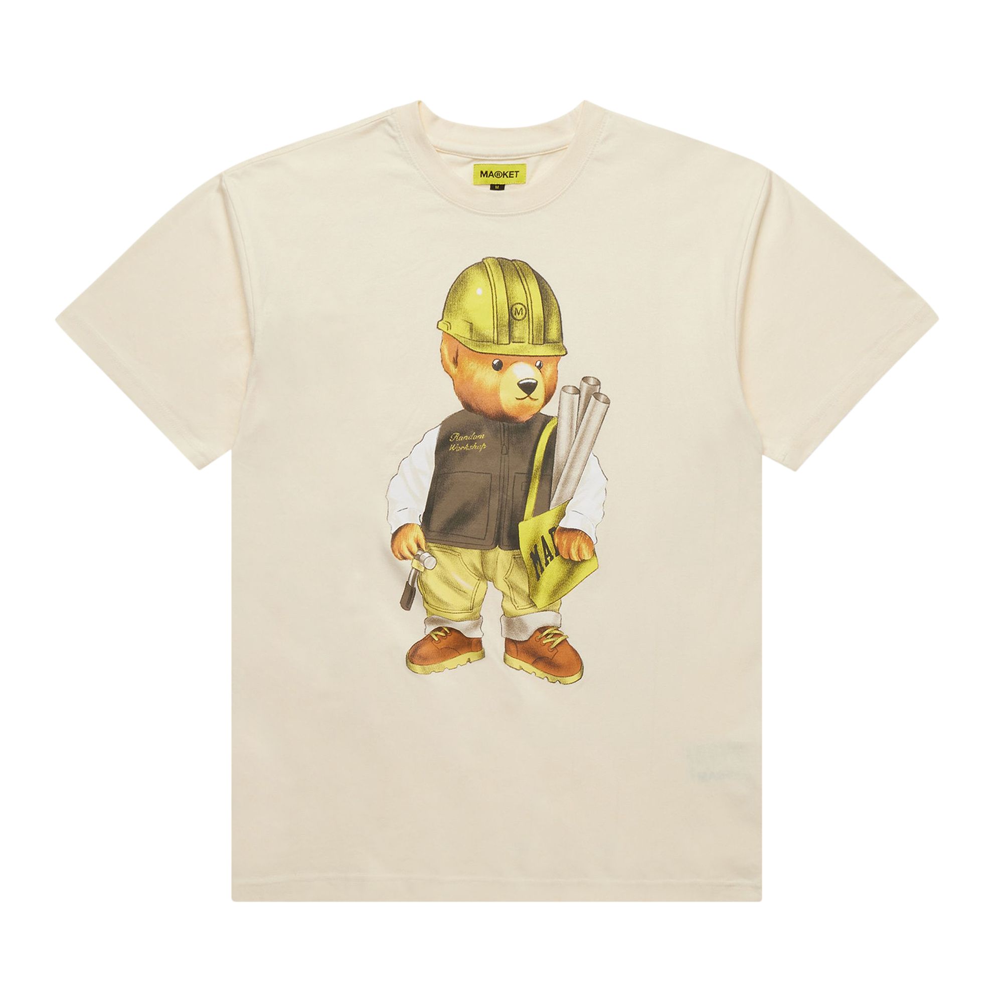 Pre-owned Market Workshop Bear T-shirt 'cream'