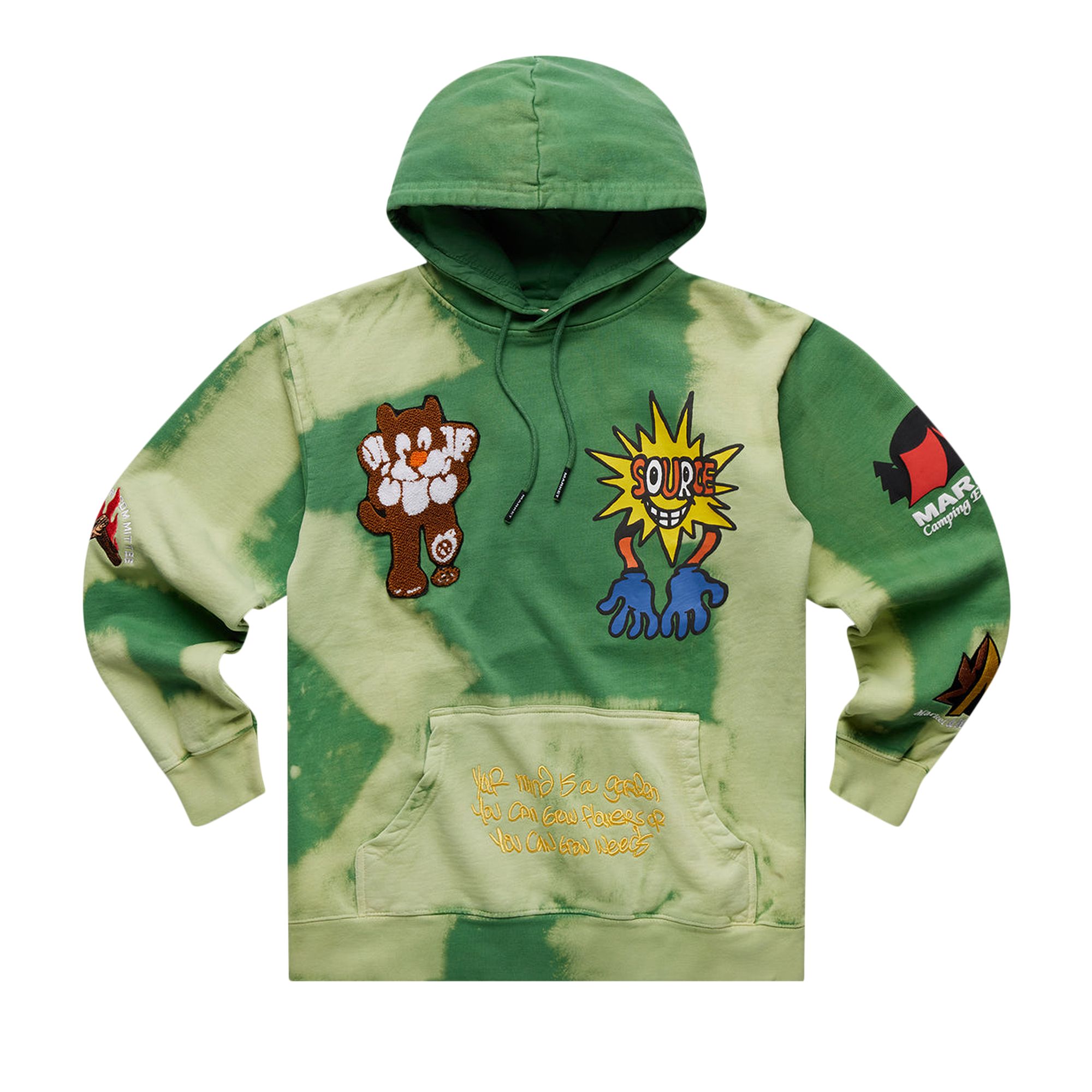 Pre-owned Market Land Escape Tie Dye Hoodie 'amazon Tie Dye' In Green