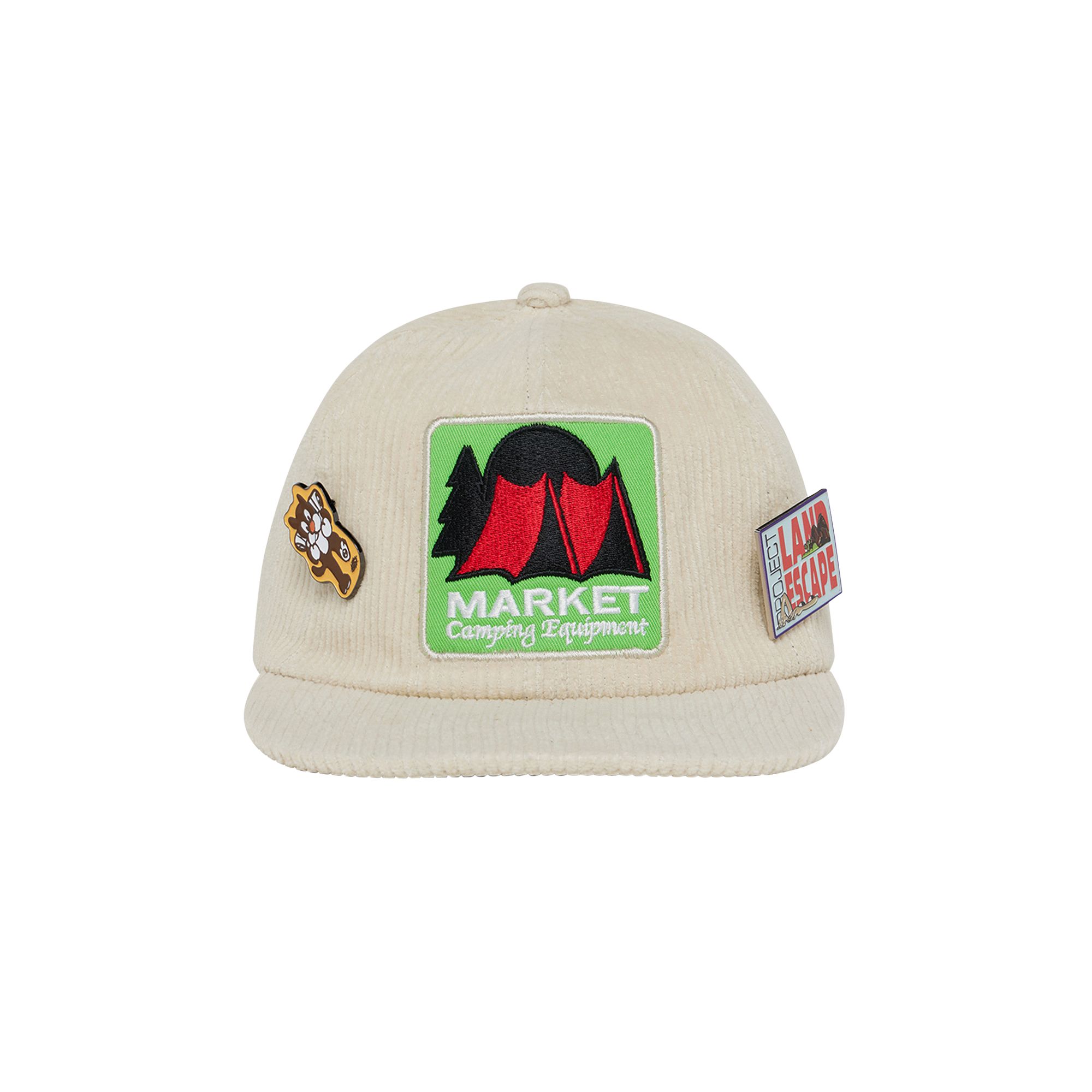 Pre-owned Market Land Escape 6 Panel Cord Hat 'cream'