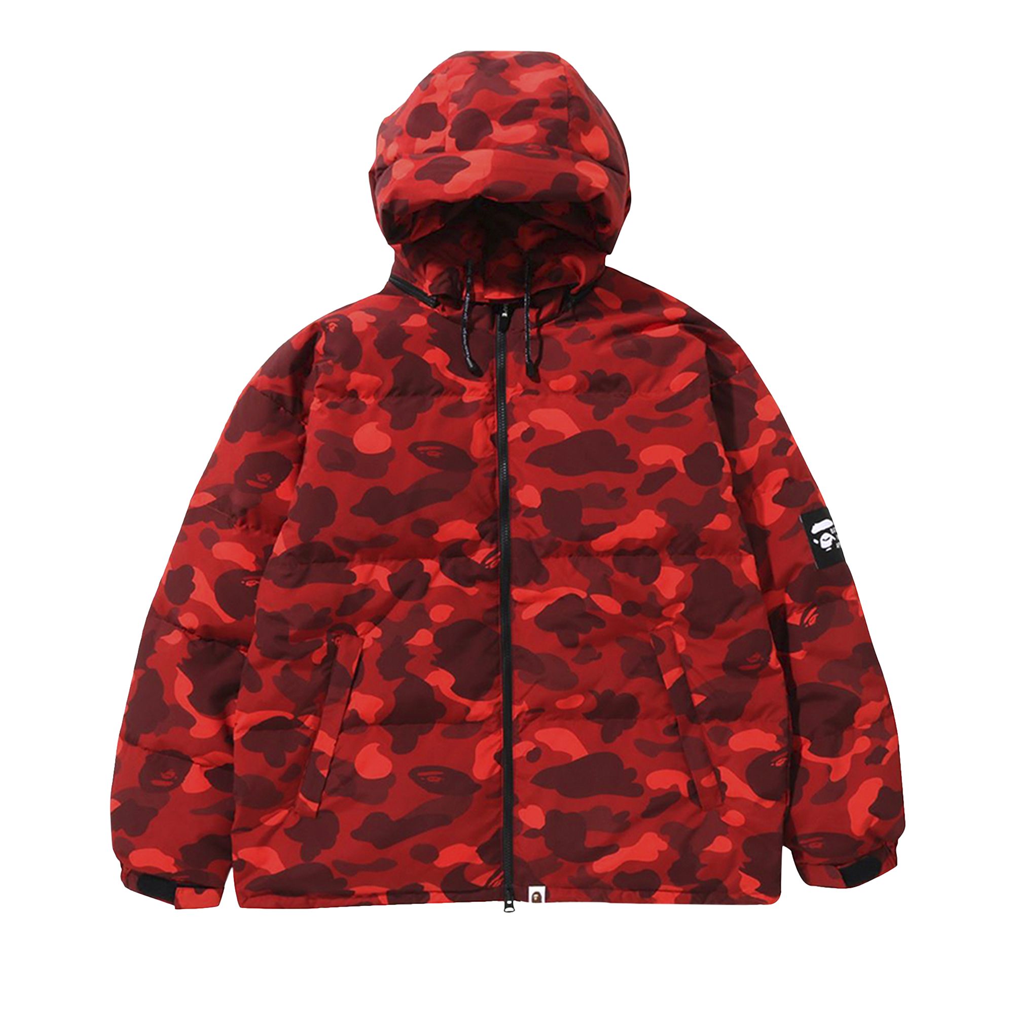 Pre-owned Bape Color Camo Relaxed Fit Down Jacket 'red' | Men's Size Xxl