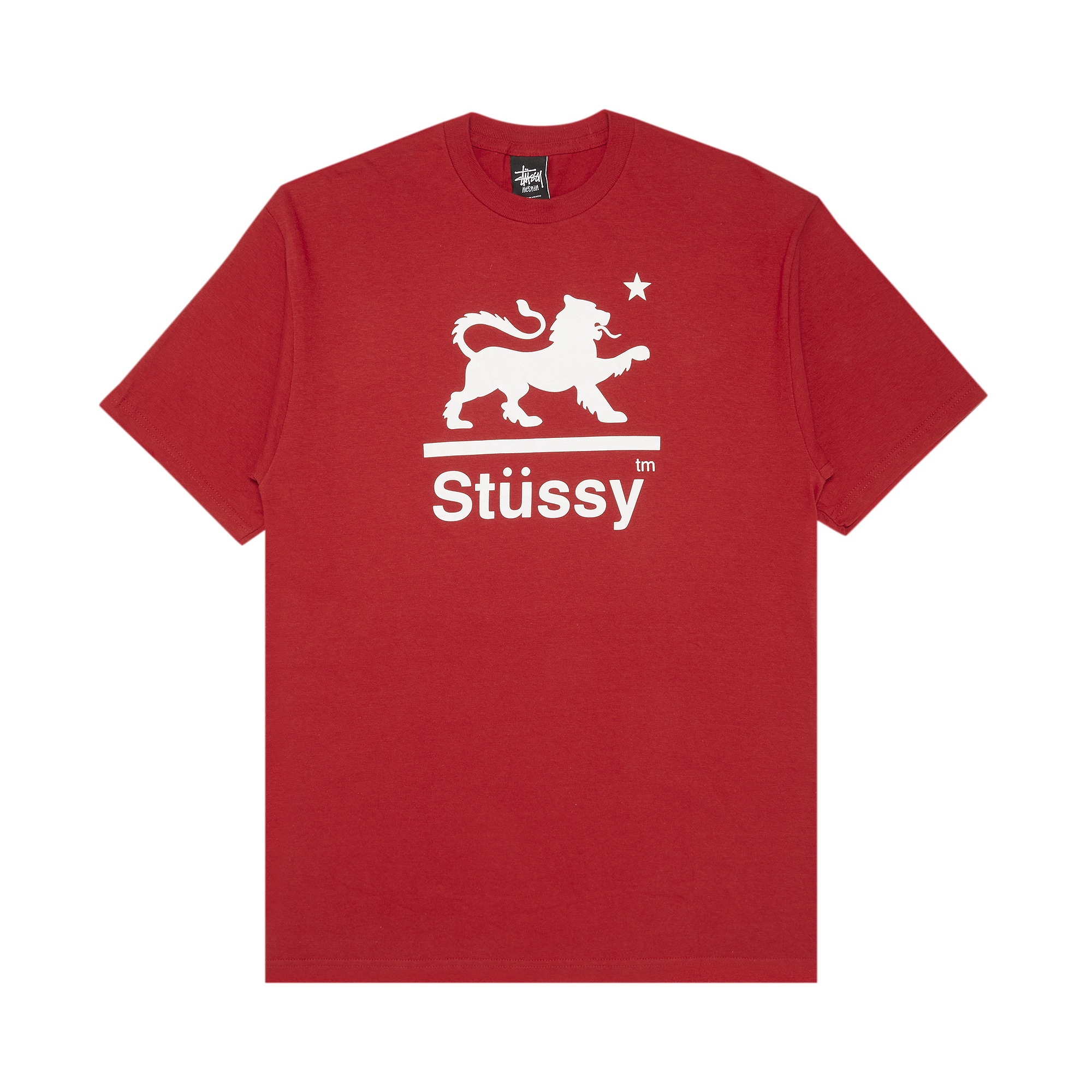 Pre-owned Stussy Lion Republic Tee 'wine' In Red