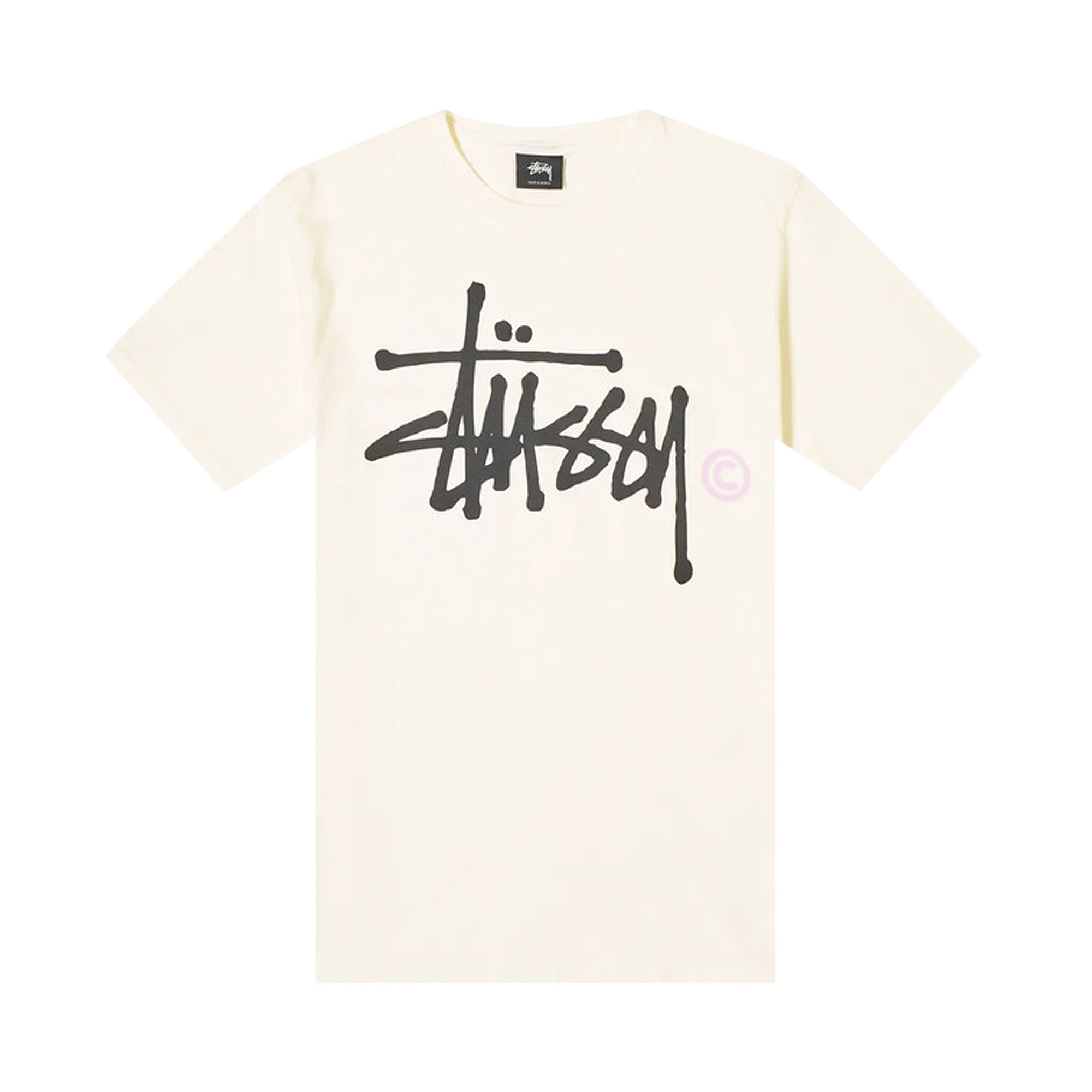 Stussy Basic Logo Pigment Dyed Tee 'Natural' | Tan | Men's Size S