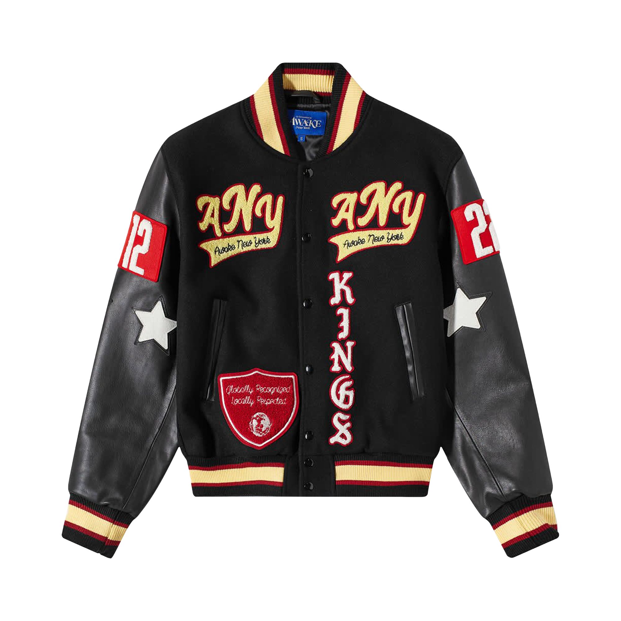 Pre-owned Awake Ny Corazon Varsity Jacket 'black' | Men's Size M