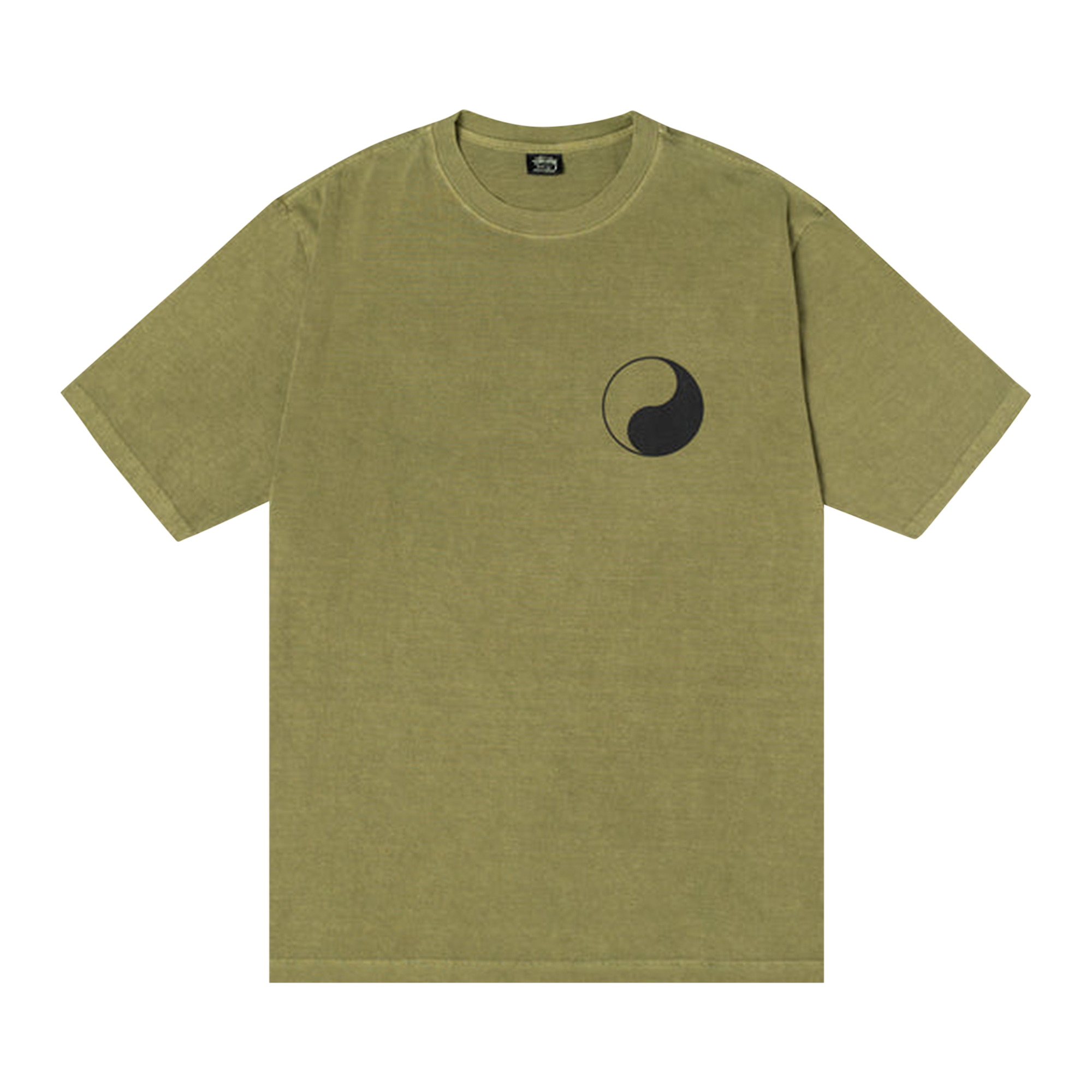 Pre-owned Stussy X Our Legacy Work Shop Yin Yang Pigment Dyed Tee 'olive' In Green