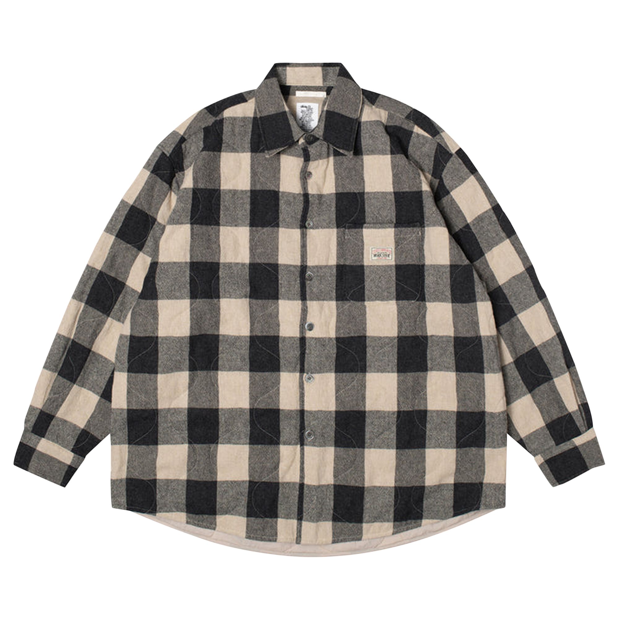 Pre-owned Stussy X Our Legacy Work Shop Borrowed Jacket 'grey/beige Check' In Multi-color