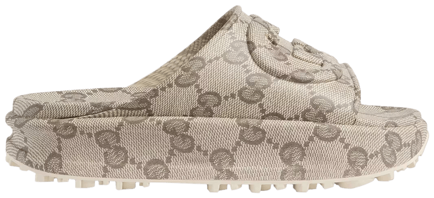 Buy Gucci GG Slide Sandal 'Interlocking G Beige Ebony' 725535 JAAC6