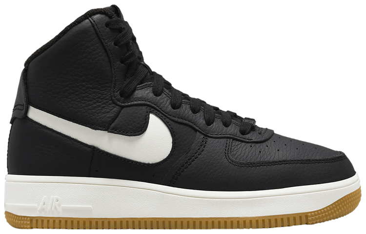Nike air force top 1 black gum womens