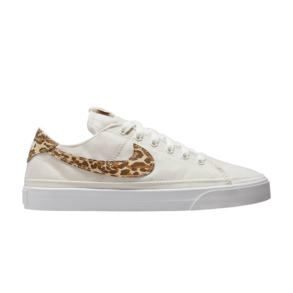 Pre-owned Nike Wmns Court Legacy Canvas 'leopard' In White
