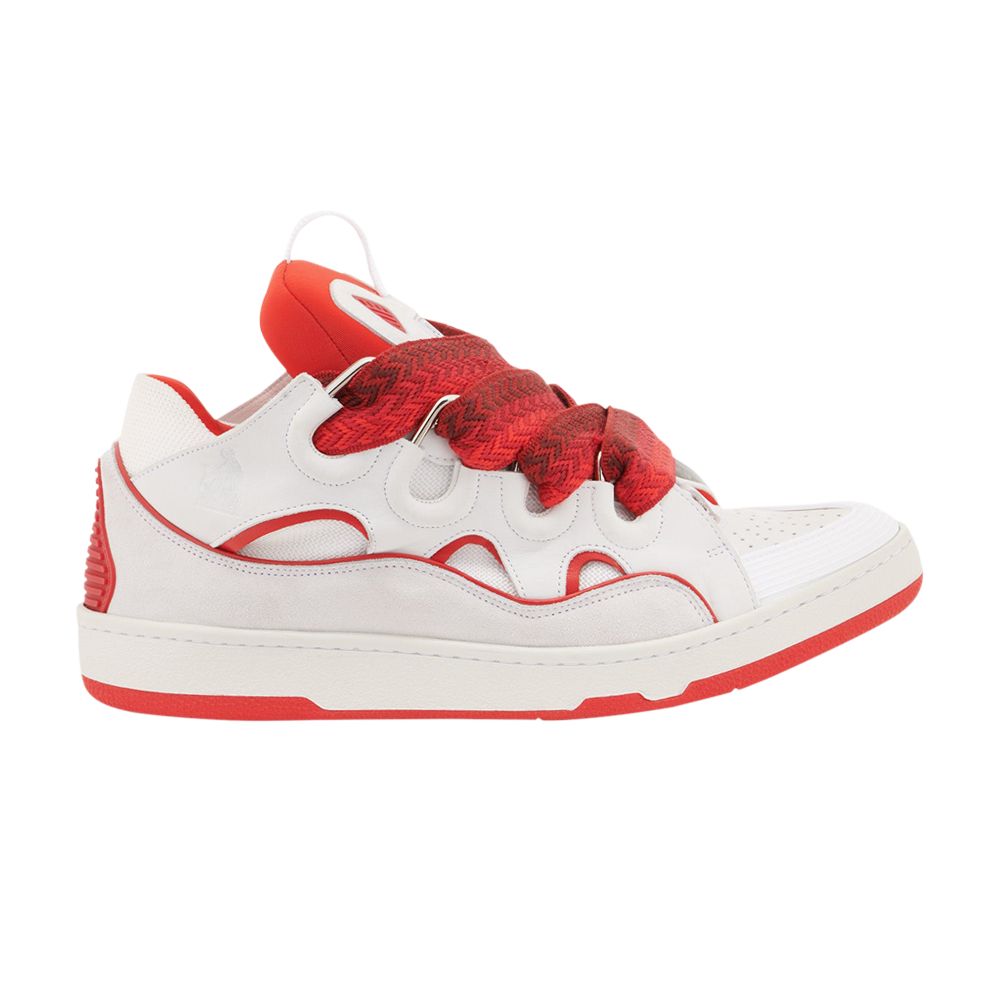 Lanvin Lanvin Curb Sneakers 'White Red' | Men's Size 44