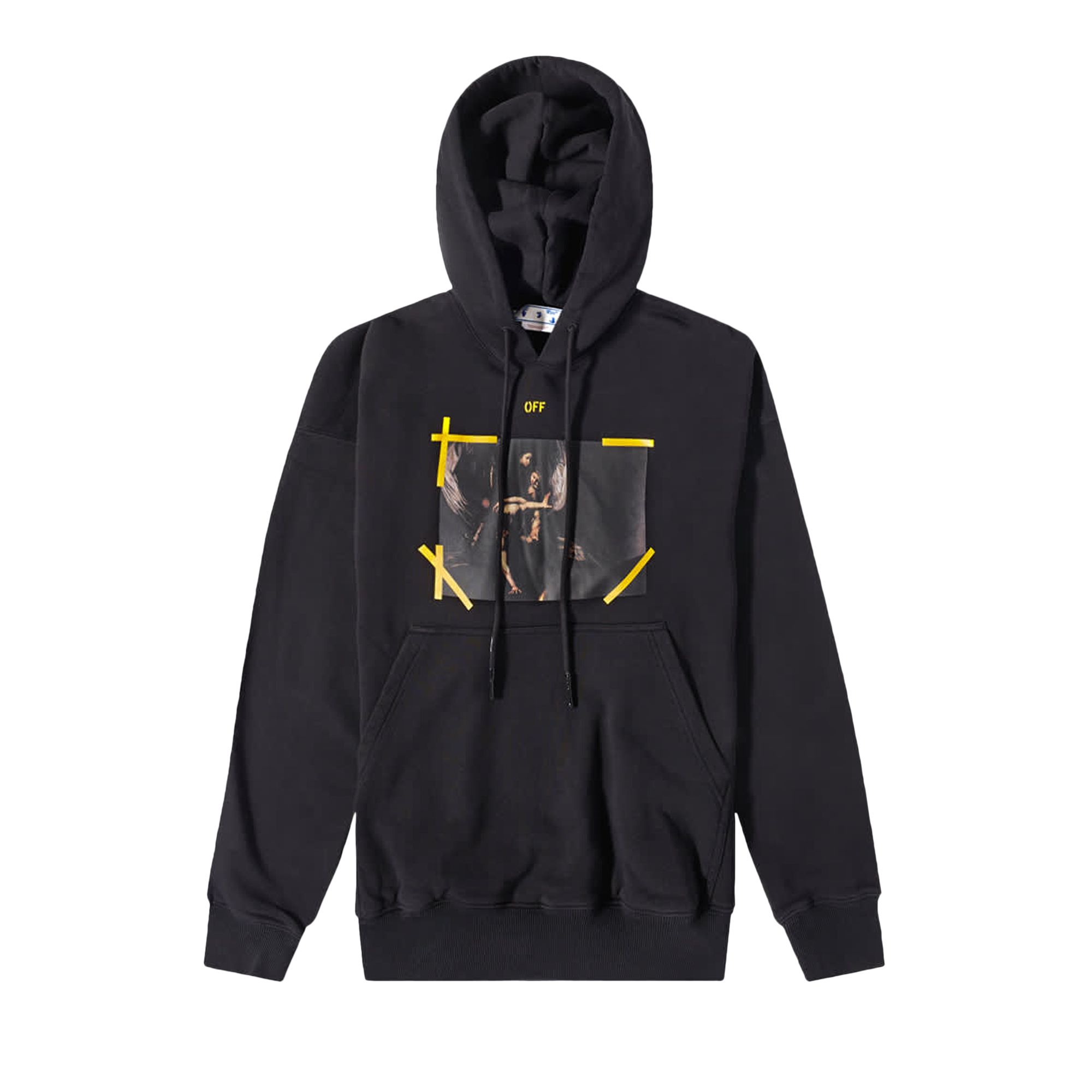 Pre-owned Off-white Diagonal Arrow Caravaggio St Fran Slim Hoodie 'black/white' | Men's Size L