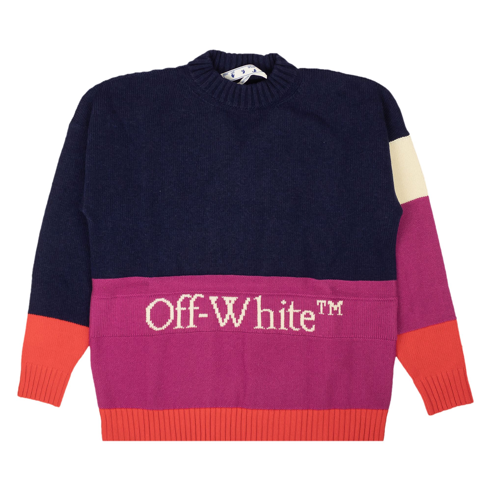 Off-White Multi Block Pullover Sweater 'Blue' | Men's Size M