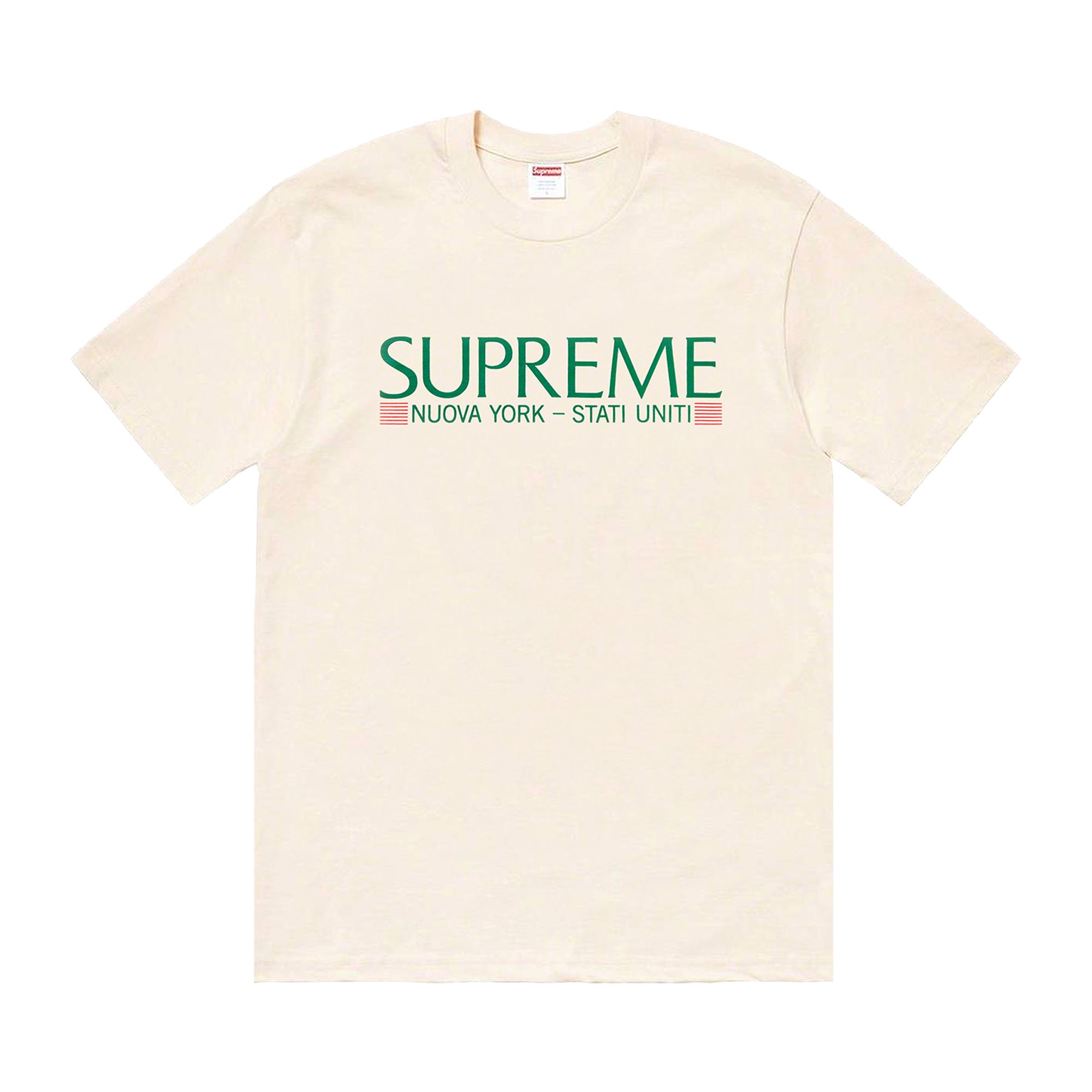 Supreme Nuova York Tee 'Natural' | Cream | Men's Size M
