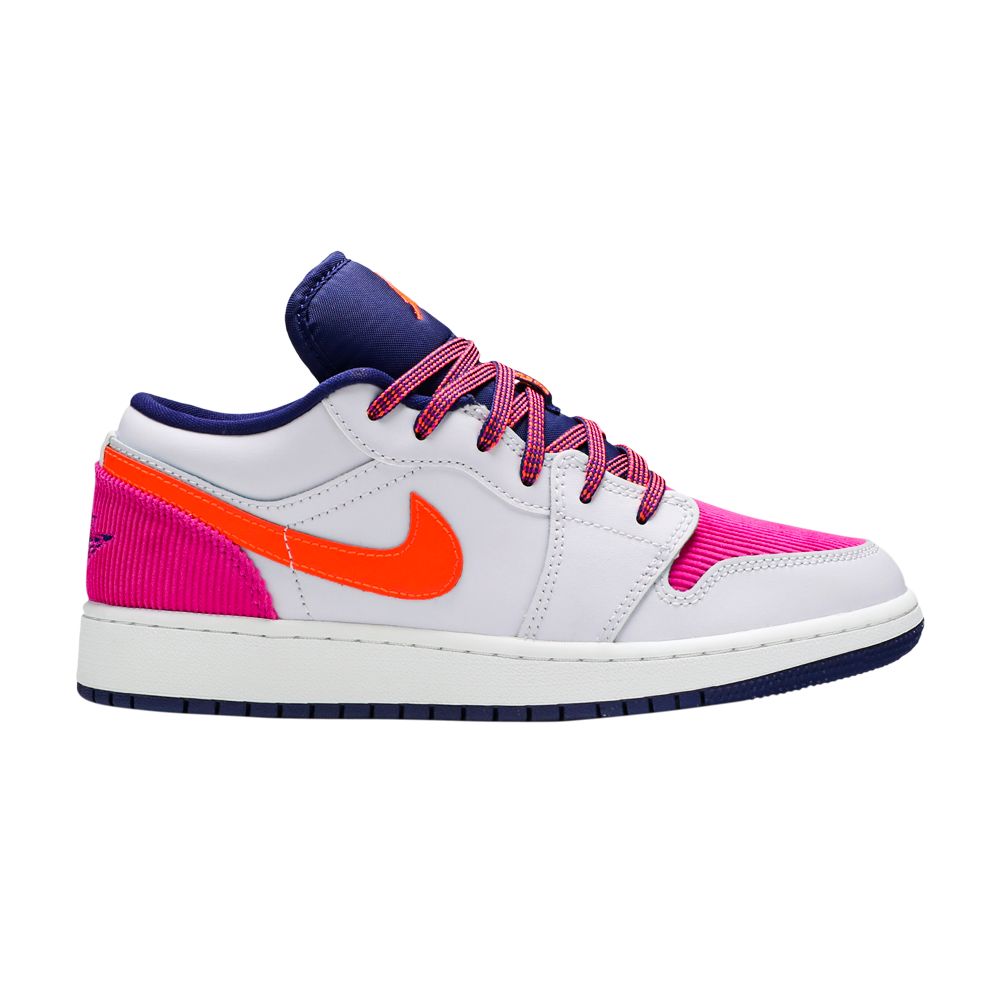 Air Jordan 1 Low GS 'Fire Pink Hyper Crimson' | White | Kid's Size 6