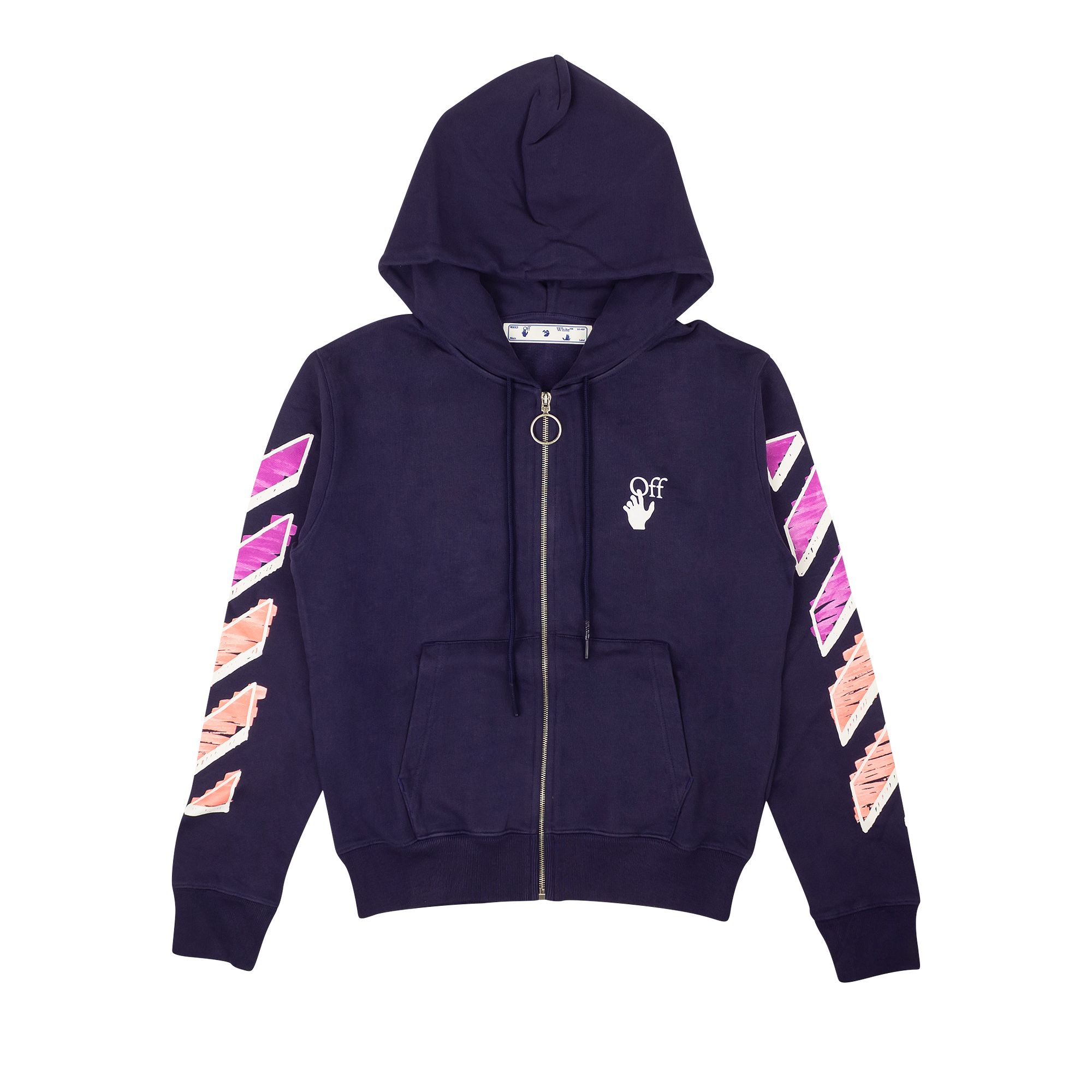 Off-White Marker Slim Zip Hoodie 'Purple' | Men's Size M