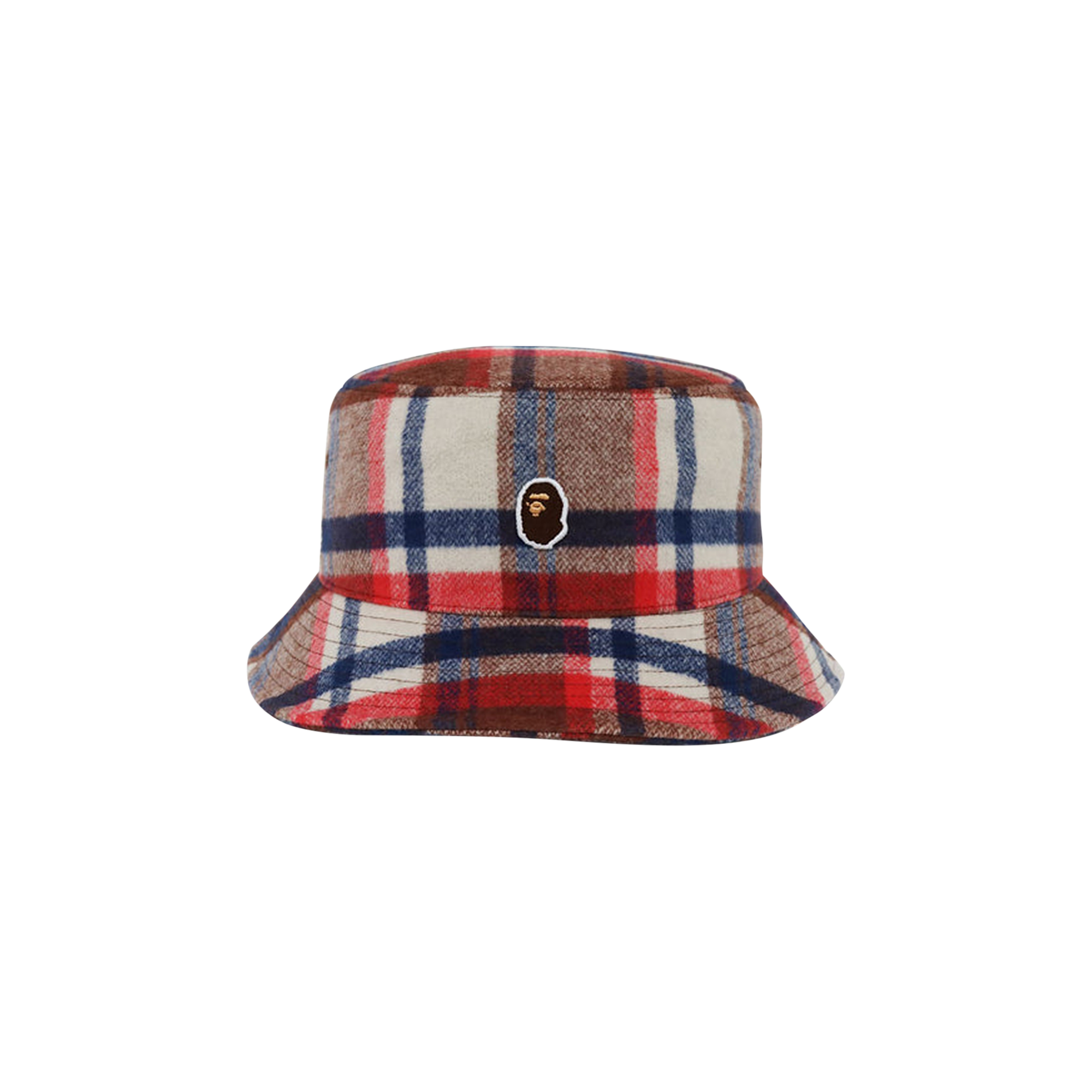 Pre-owned Bape Check Hat 'red'