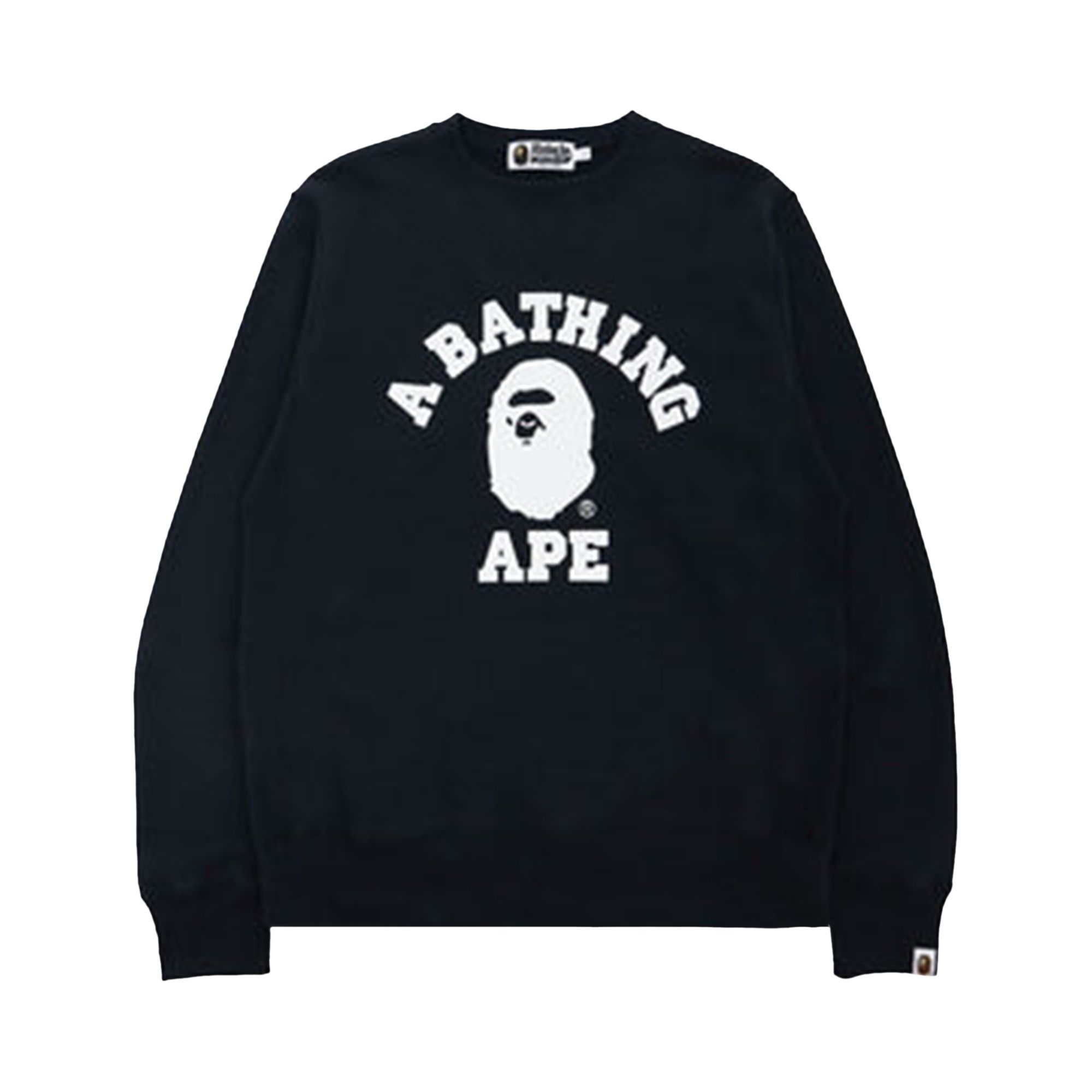 BAPE College Crewneck 'Black' | Men's Size S