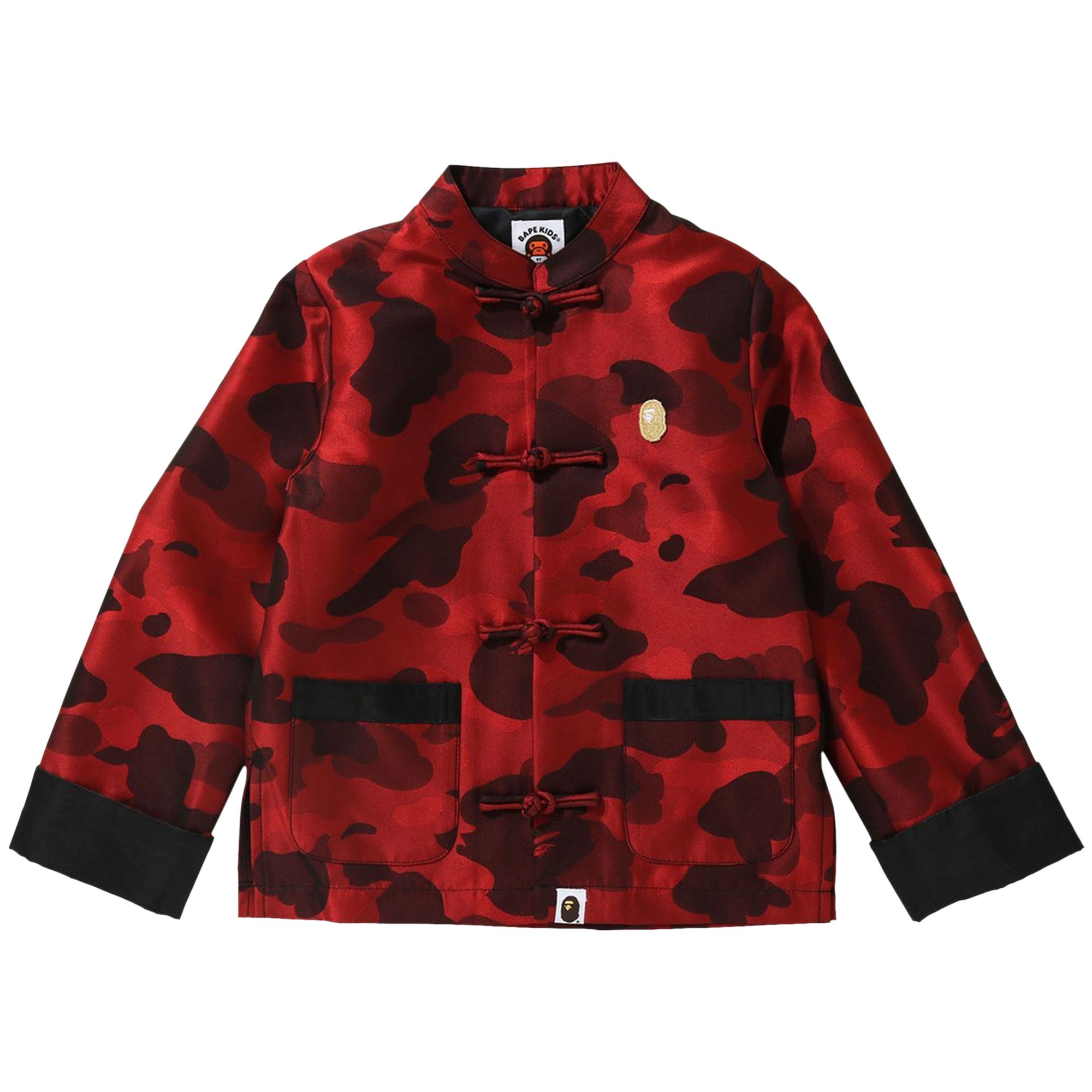 Pre-owned Bape Kids Color Camo Chinese Jacket 'red' | Kid's Size -2.5
