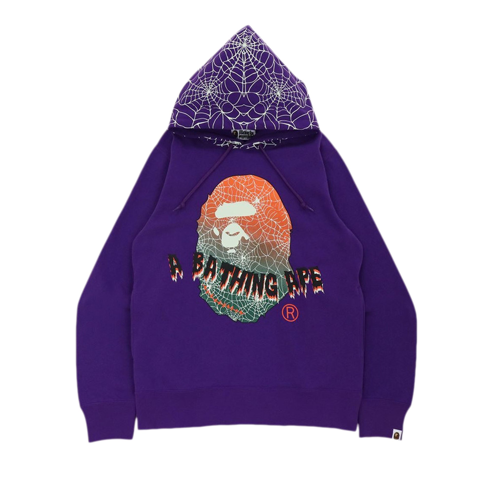Pre-owned Bape Halloween Ape Head Glow In The Dark Pullover Hoodie 'purple'