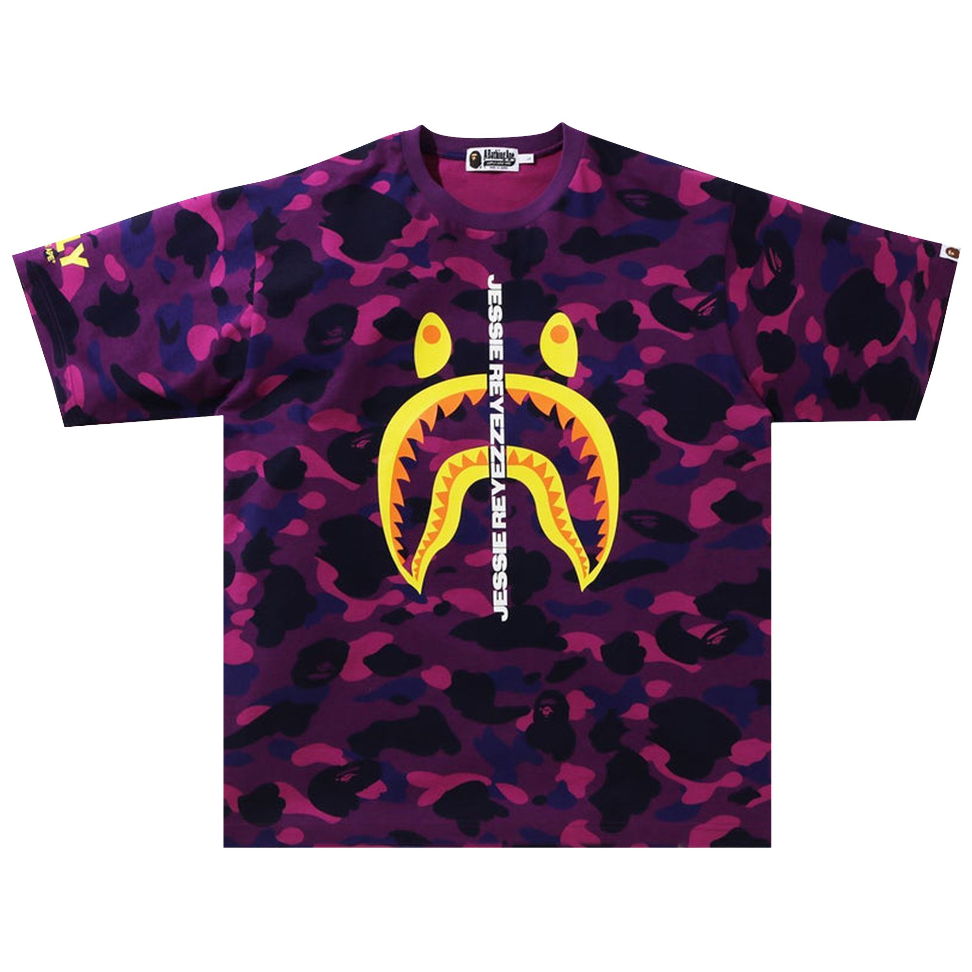 Pre-owned Bape X Jessie Reyez Color Camo Shark Tee 'purple' | Men's Size L