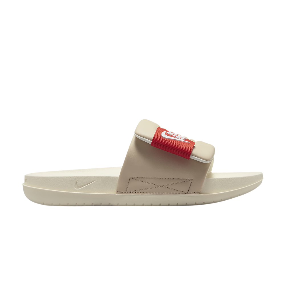 Pre-owned Nike Wmns Offcourt Adjust Slide 'sanddrift Picante Red' In Tan