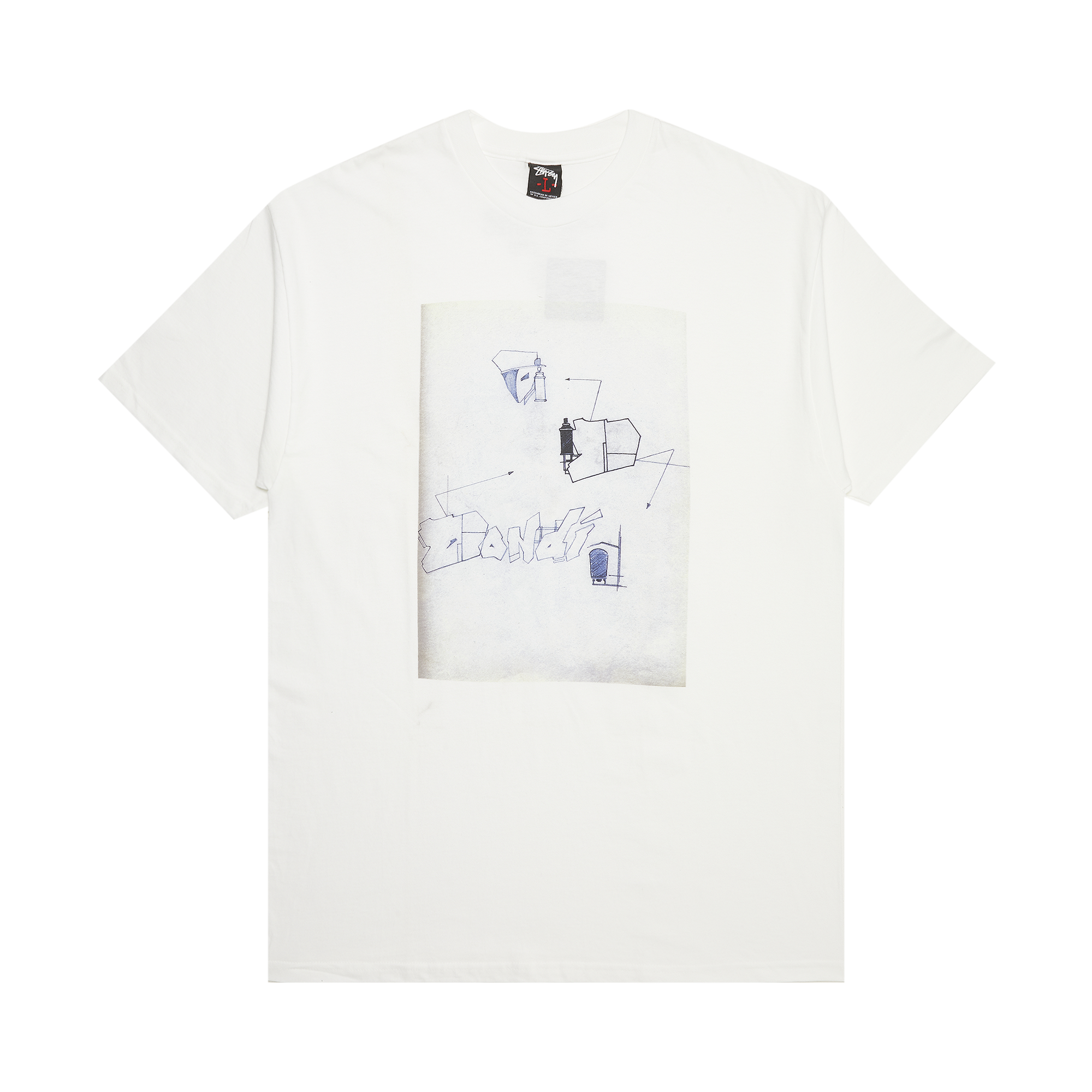 Pre-owned Stussy Gear Dondi Spray Face Tee 'white'
