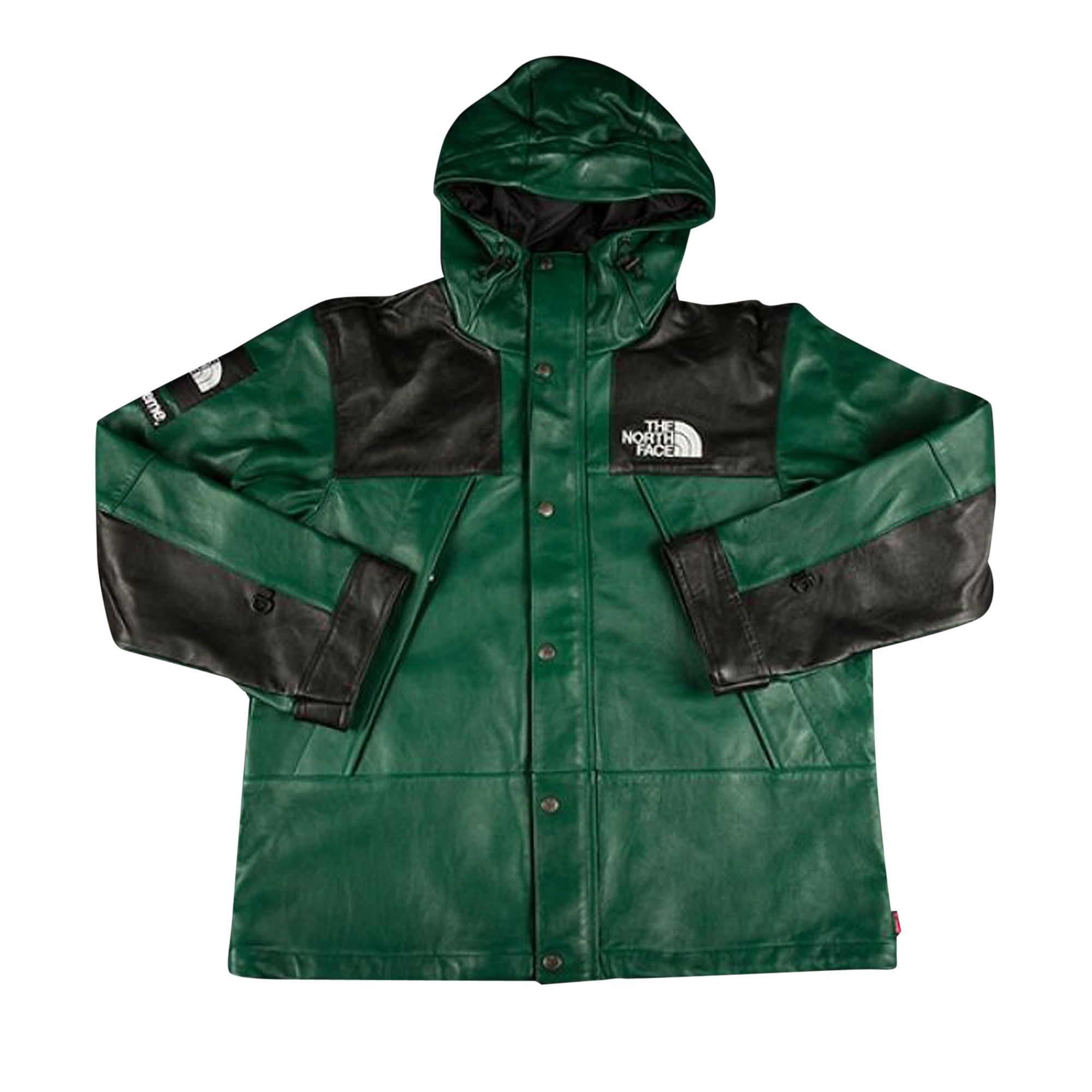 Supreme x The North Face Leather Mountain Parka 'Dark Green' | Men's Size XL