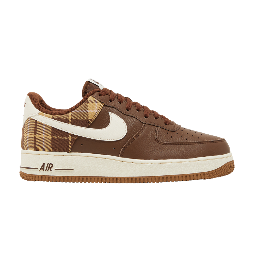 Pre-owned Nike Air Force 1 '07 Lx 'cacao Plaid' In Brown
