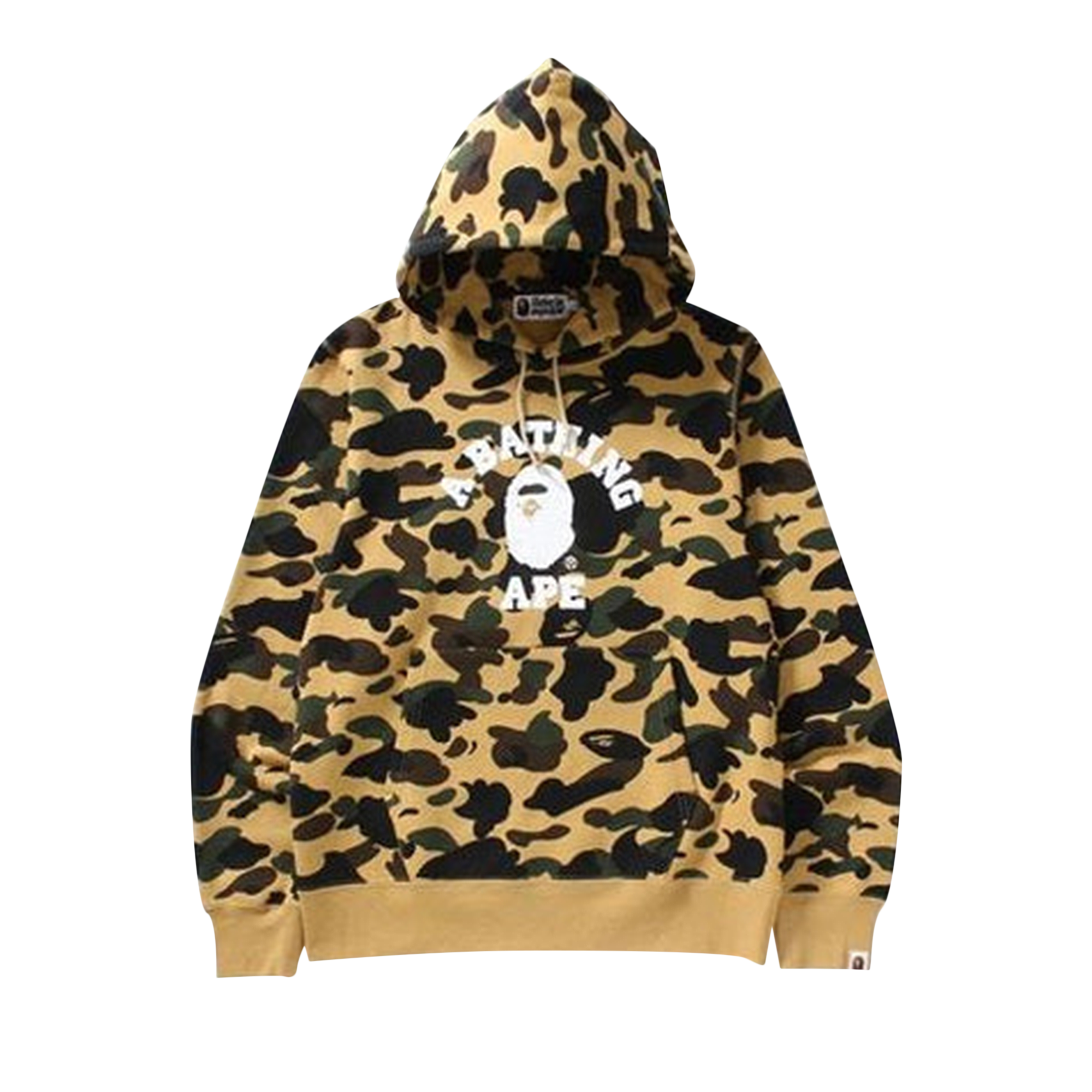 Pre-owned Bape 1st Camo Shark Relaxed Fit Fullover Hoodie 'yellow'