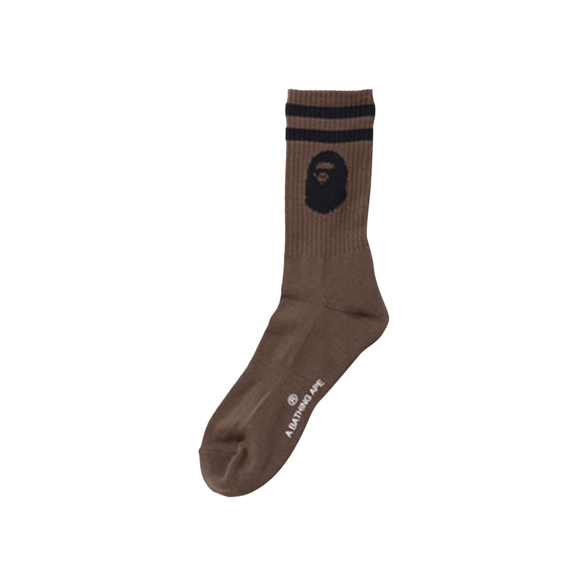 Pre-owned Bape Ape Head Socks 'brown'