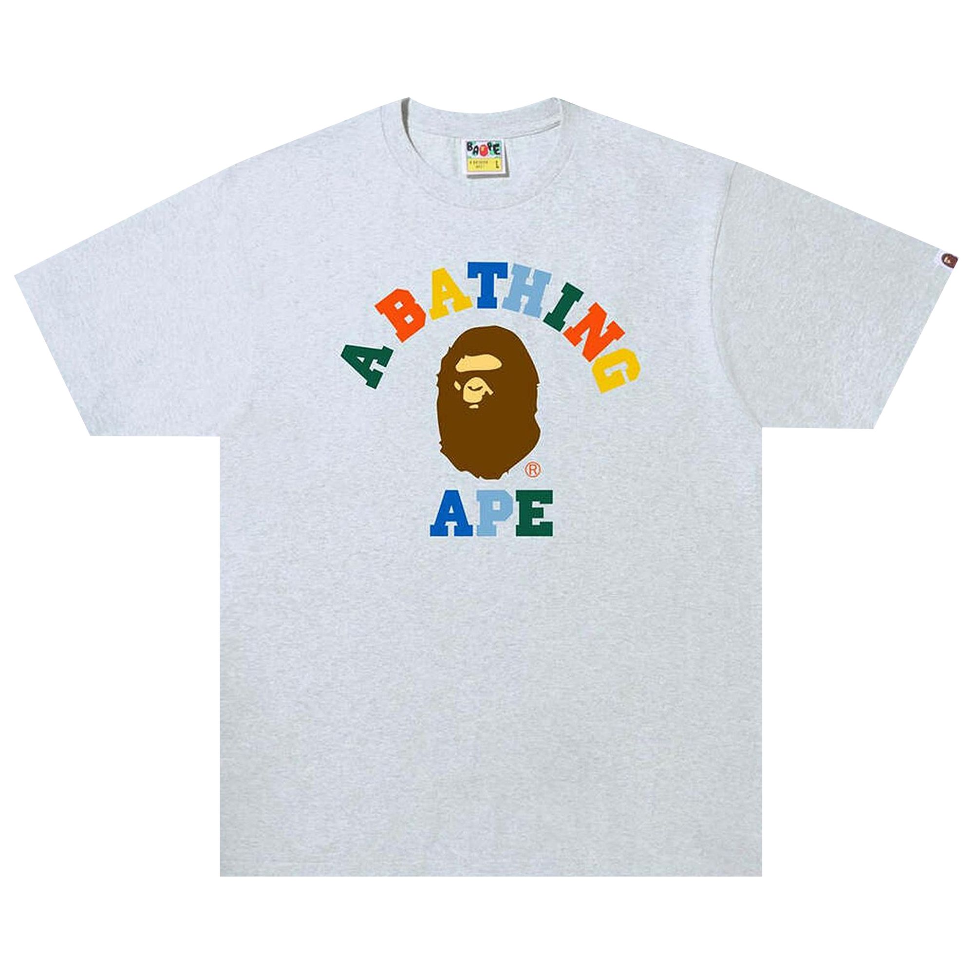 Pre-owned Bape Ape Head One Point Tee 'grey' | Men's Size Xl In Gray