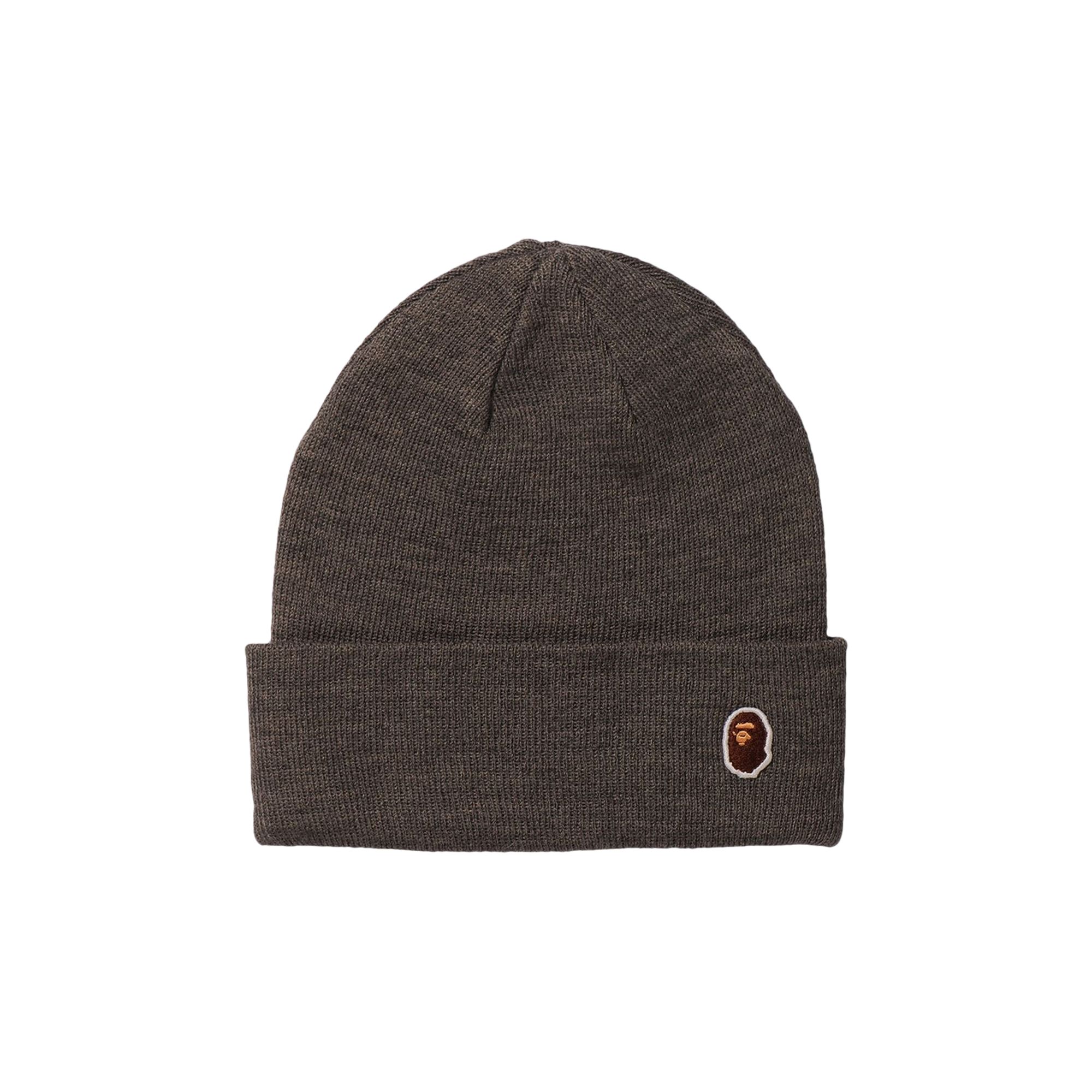 BAPE Ape Head One Point Knit Cap 'Grey' | Men's Size Onesize