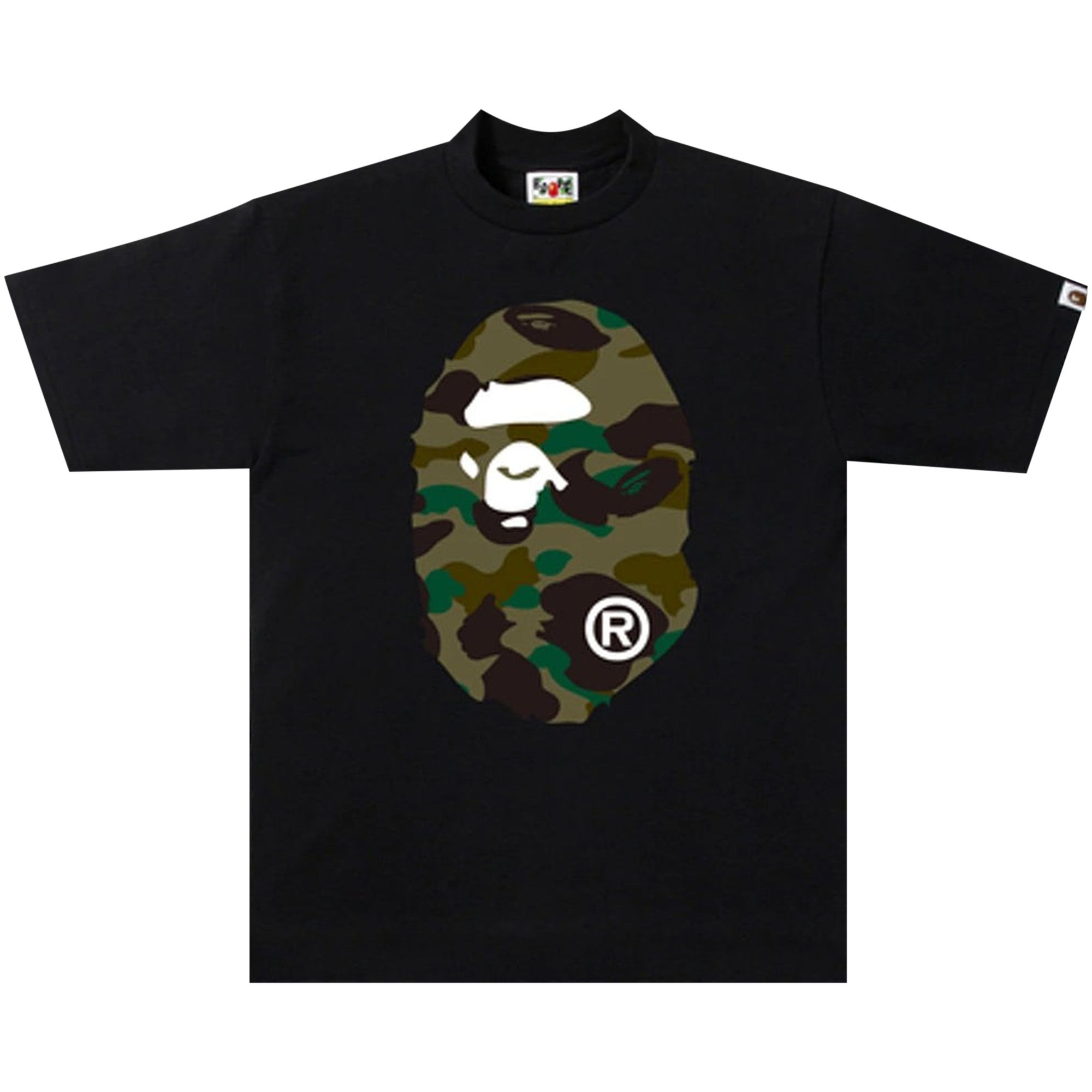 BAPE BAPE 1ST CAMO BIG APE HEAD TEE 'BLACK/GREEN'