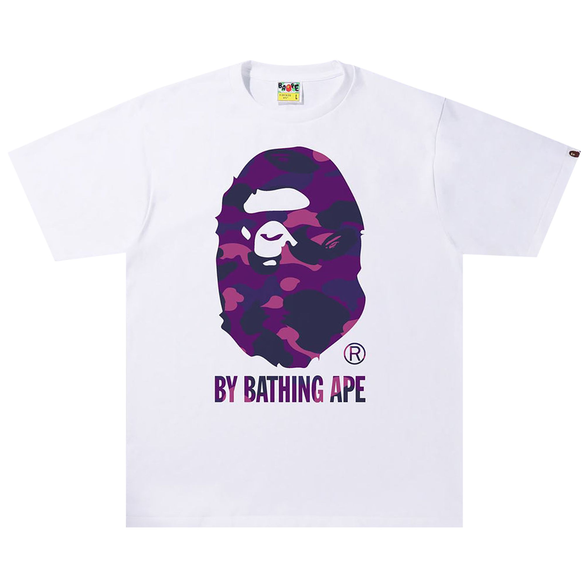 Pre-owned Bape Color Camo A By Bathing Ape Tee 'white/purple'